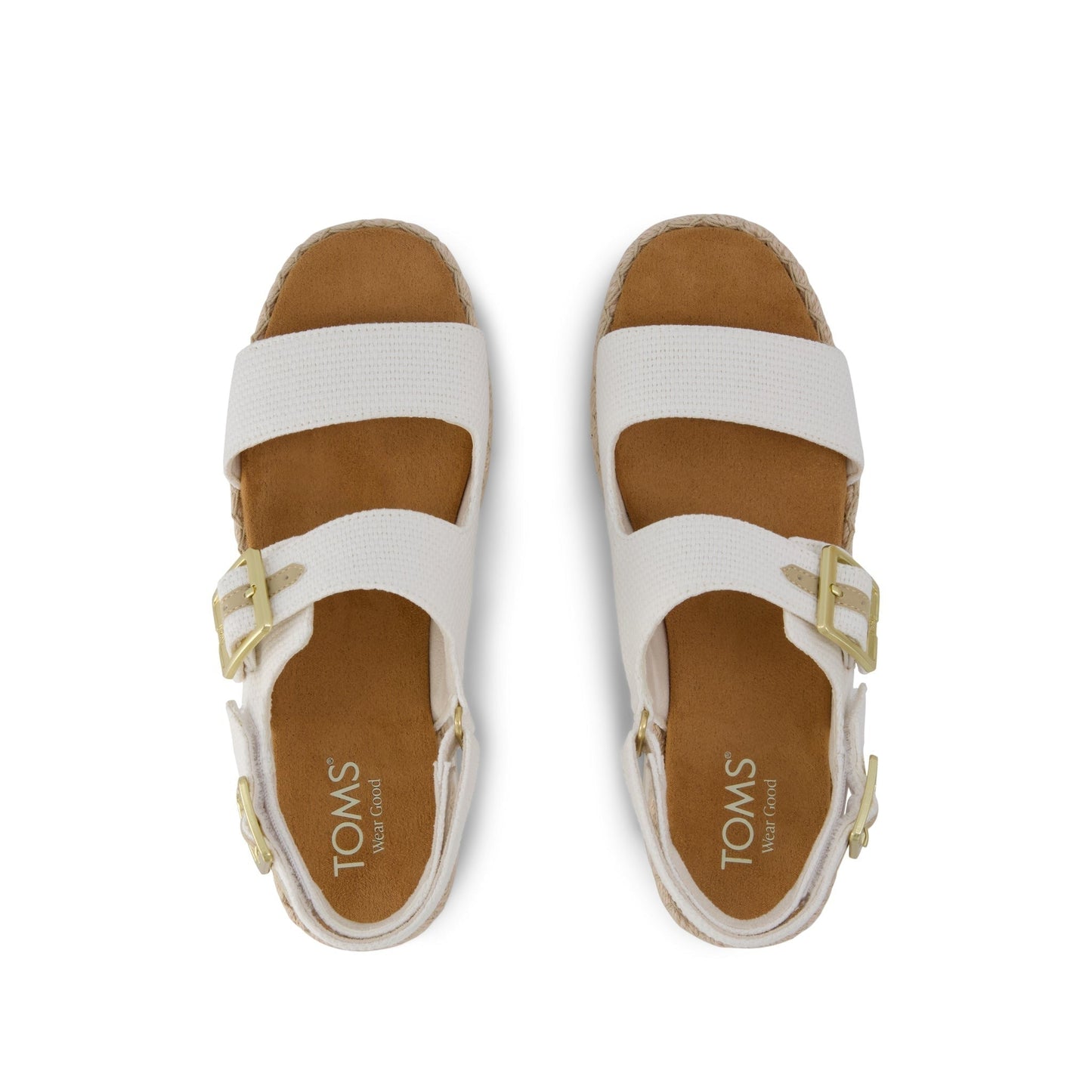 Womens Giana Flatform Sandal White Woven