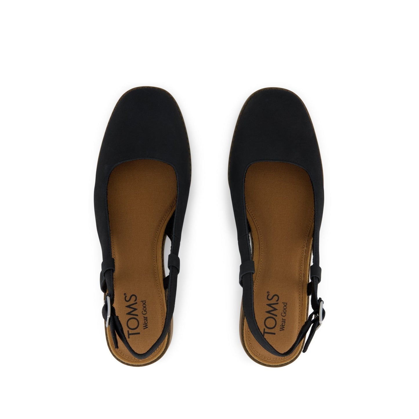 Womens Jaclyn Slingback Heel Black Nubuck Leather