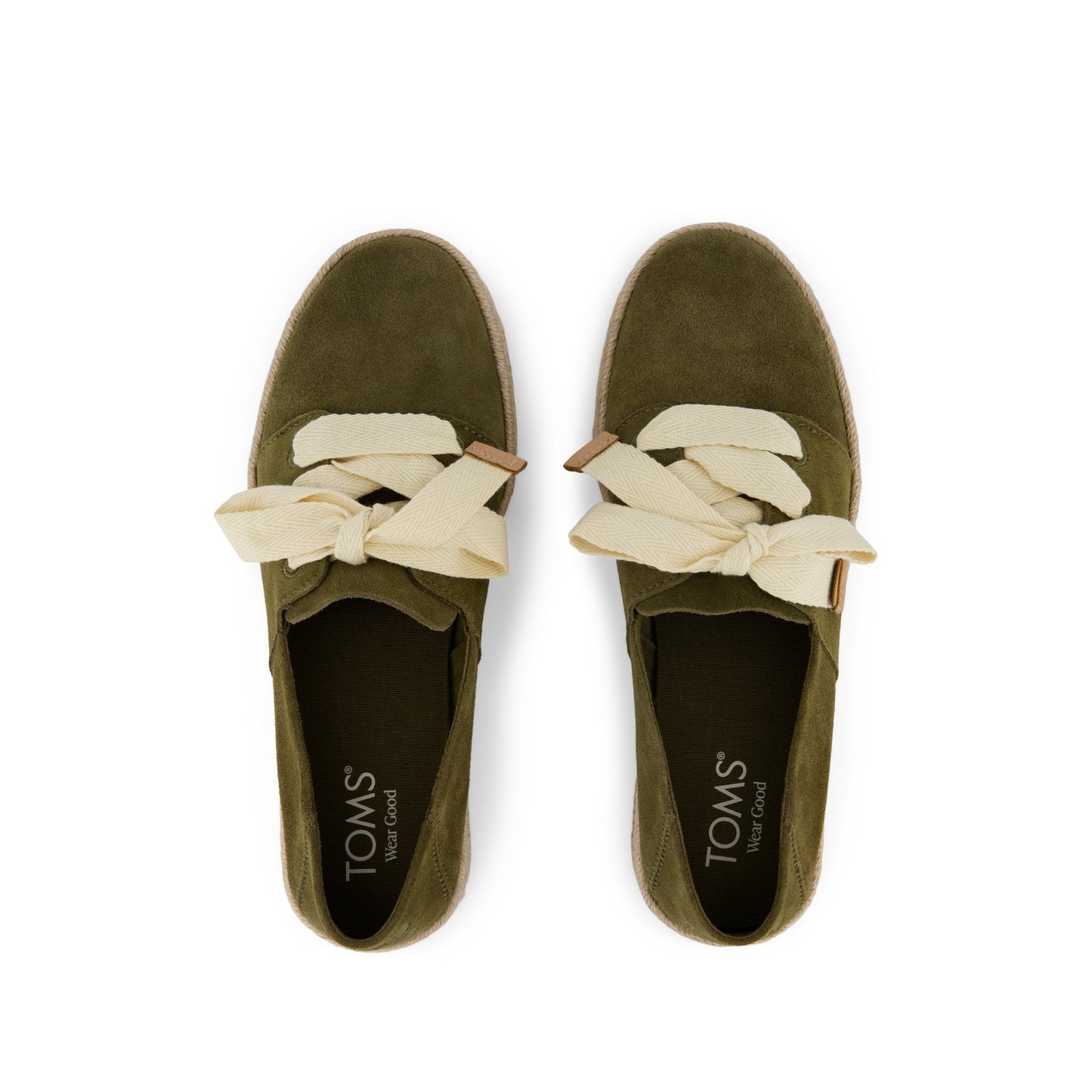 Womens Carolina Lace-Up Espadrille Military Olive Suede