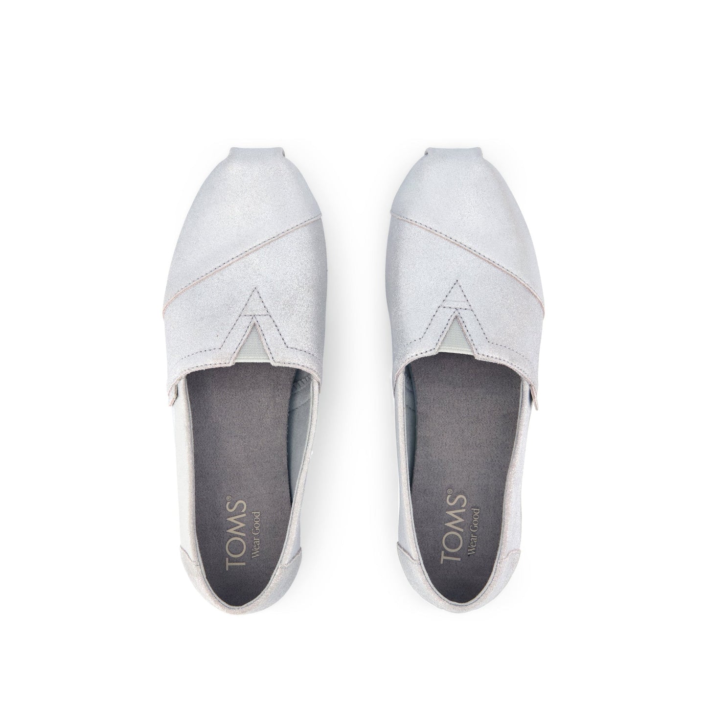 Womens Alpargata Classic Light Grey Metallic Suede