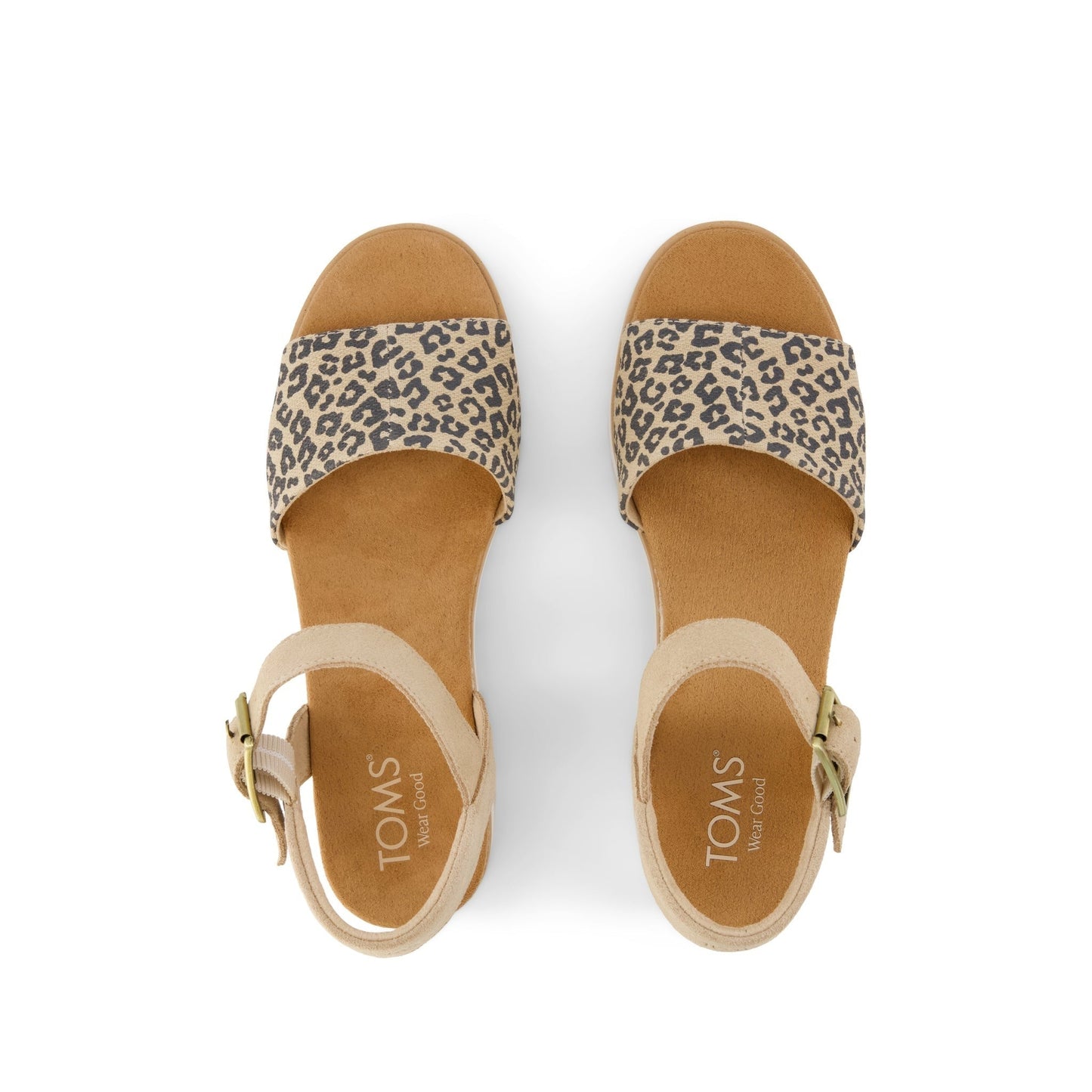Womens Diana Wedge Sandal Natural Leopard Print