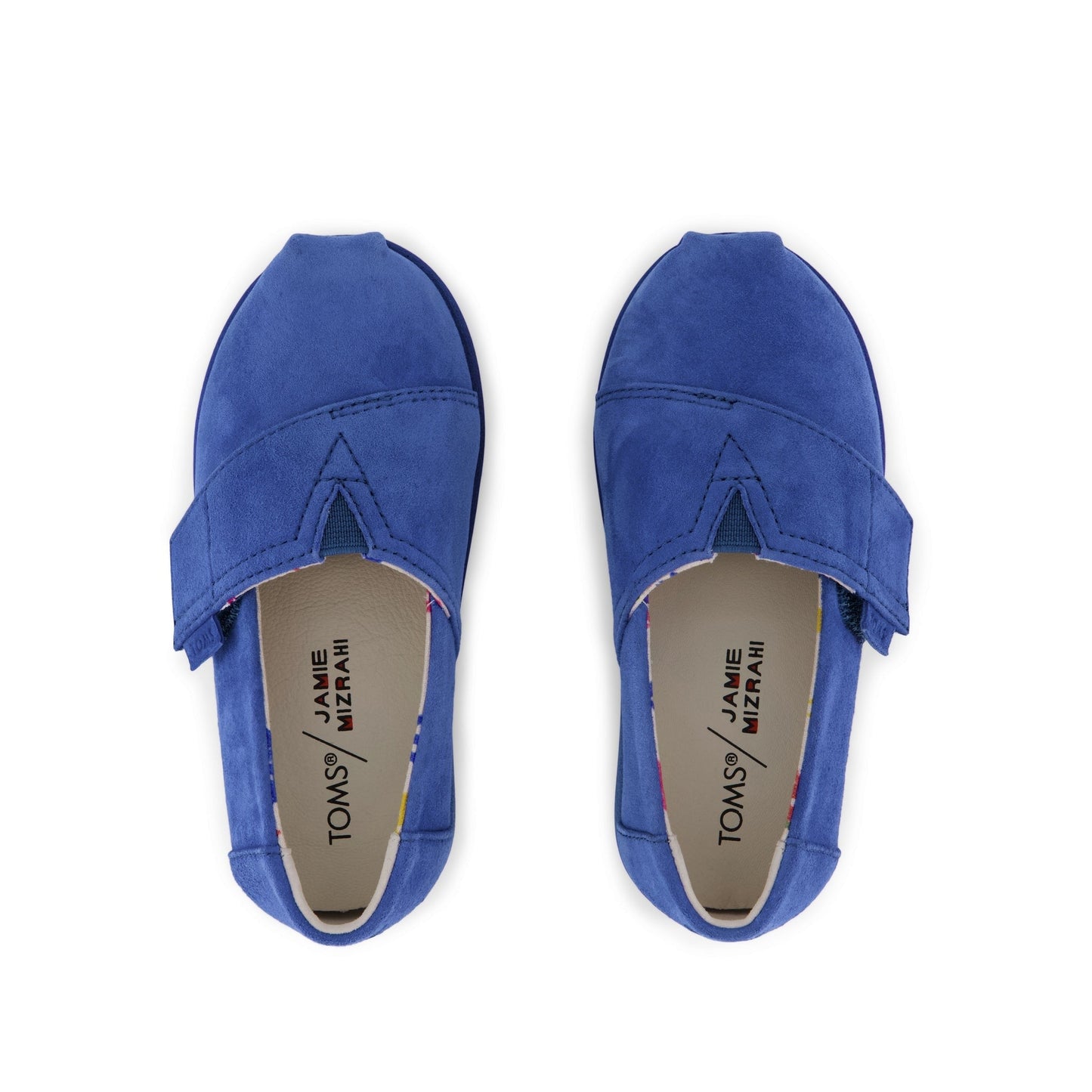 TOMS x Jamie Mizrahi Alpargata Classic Blue Suede Toddler Shoe