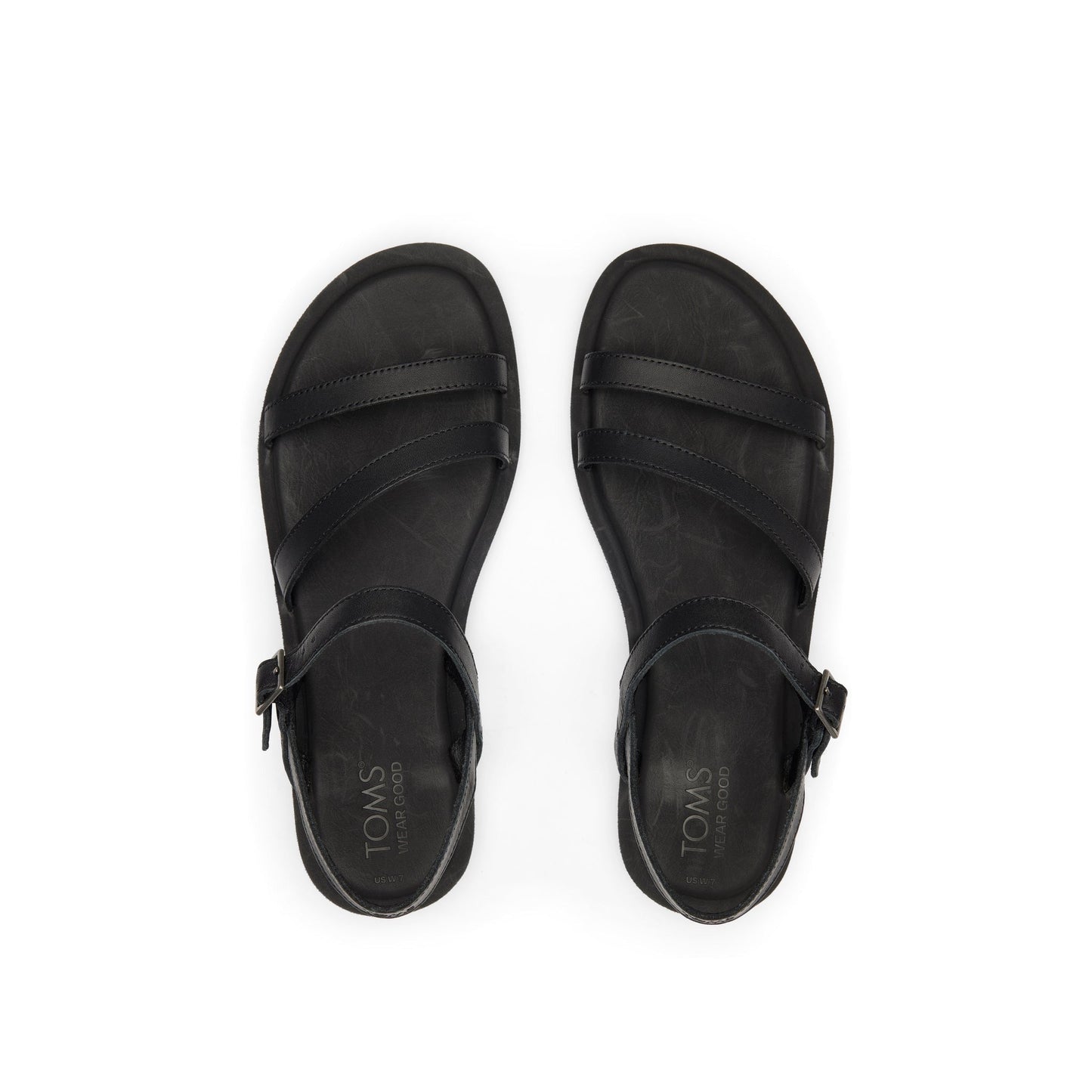 Kira Black Leather Strappy Sandal