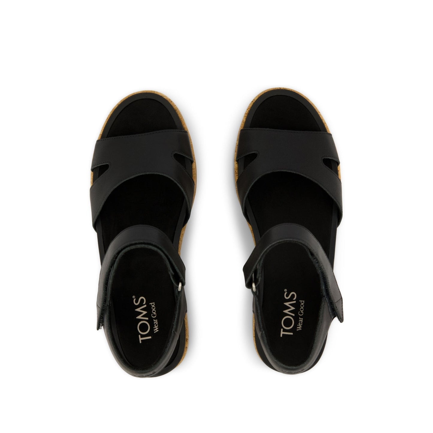 Womens Alana Wedge Sandal Black Leather