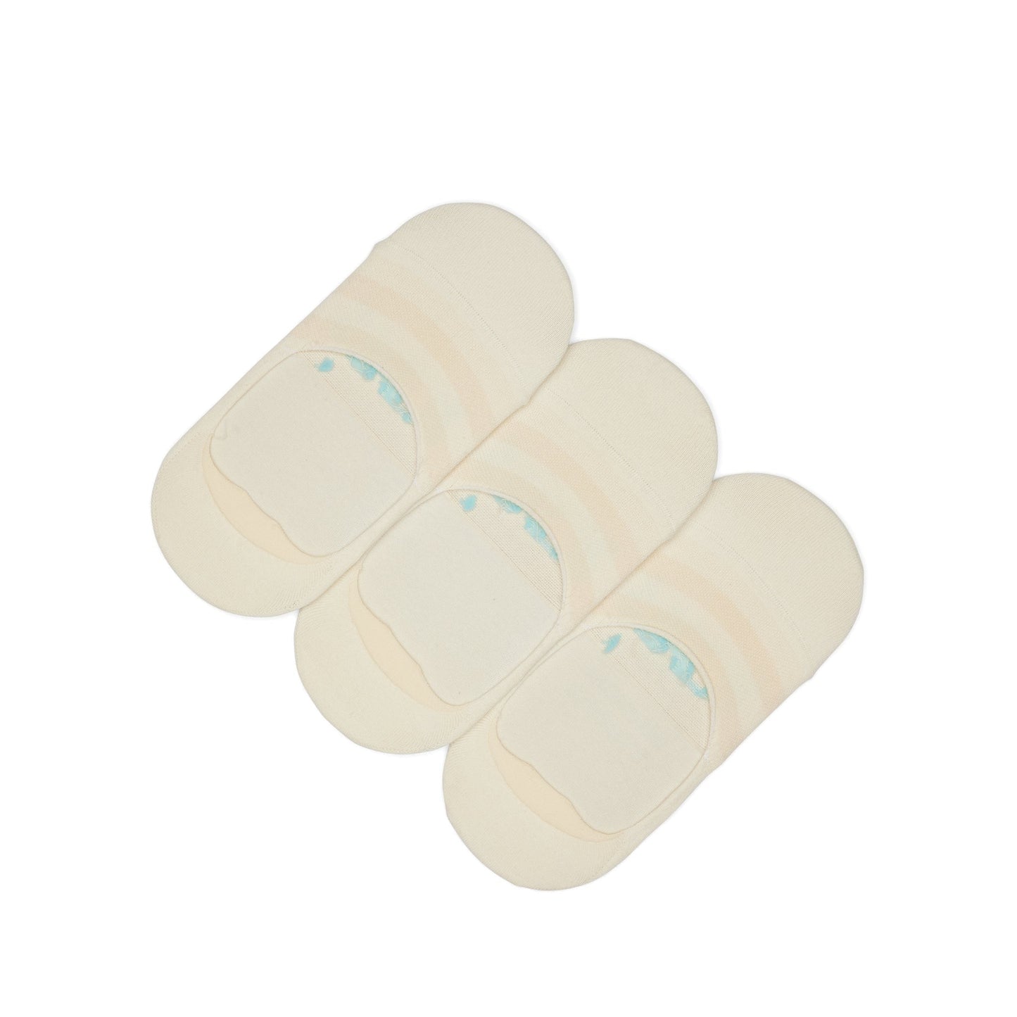 Classic No Show Socks Natural 3 Pack