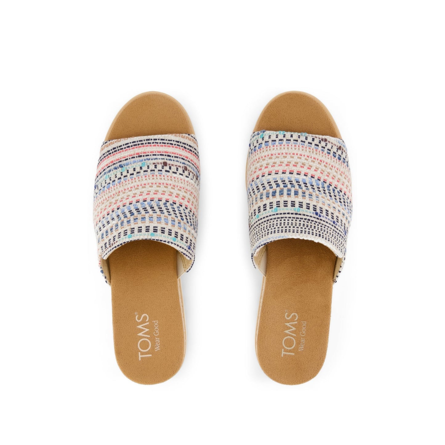 Womens Diana Mule Wedge Sandal Global Stripes