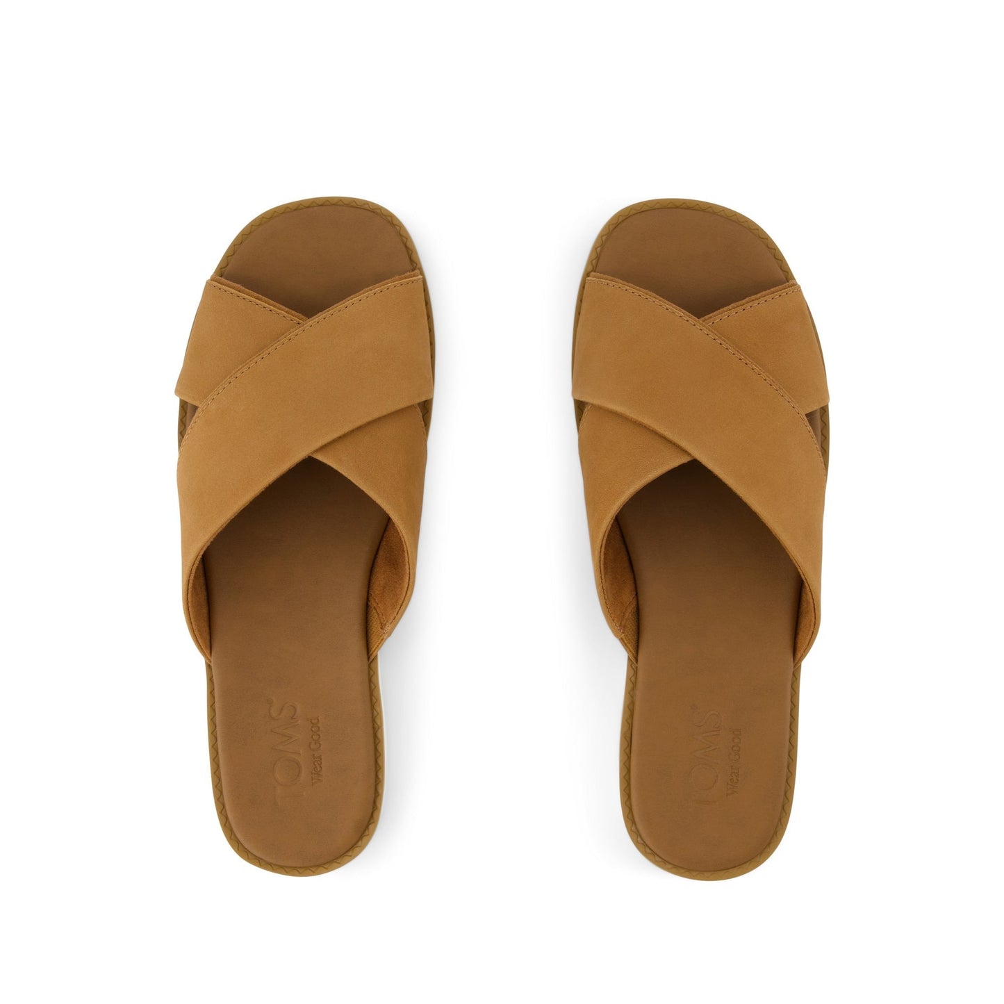 Mae Crossover Slide Sandal Brown Sugar Leather