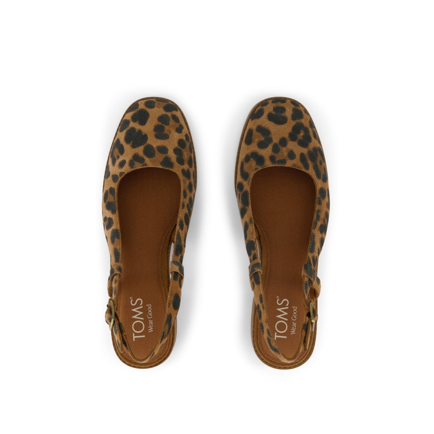 Womens Jaclyn Slingback Heel Brown Sugar Leopard Print Suede
