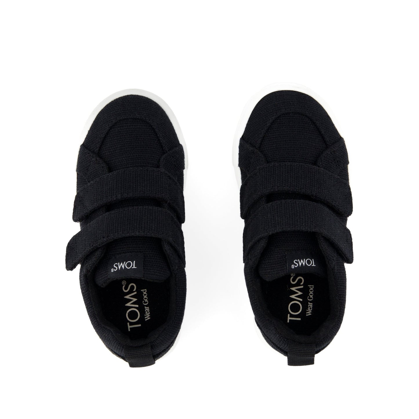 Cruz Double Strap Black Heritage Canvas Toddler Sneaker