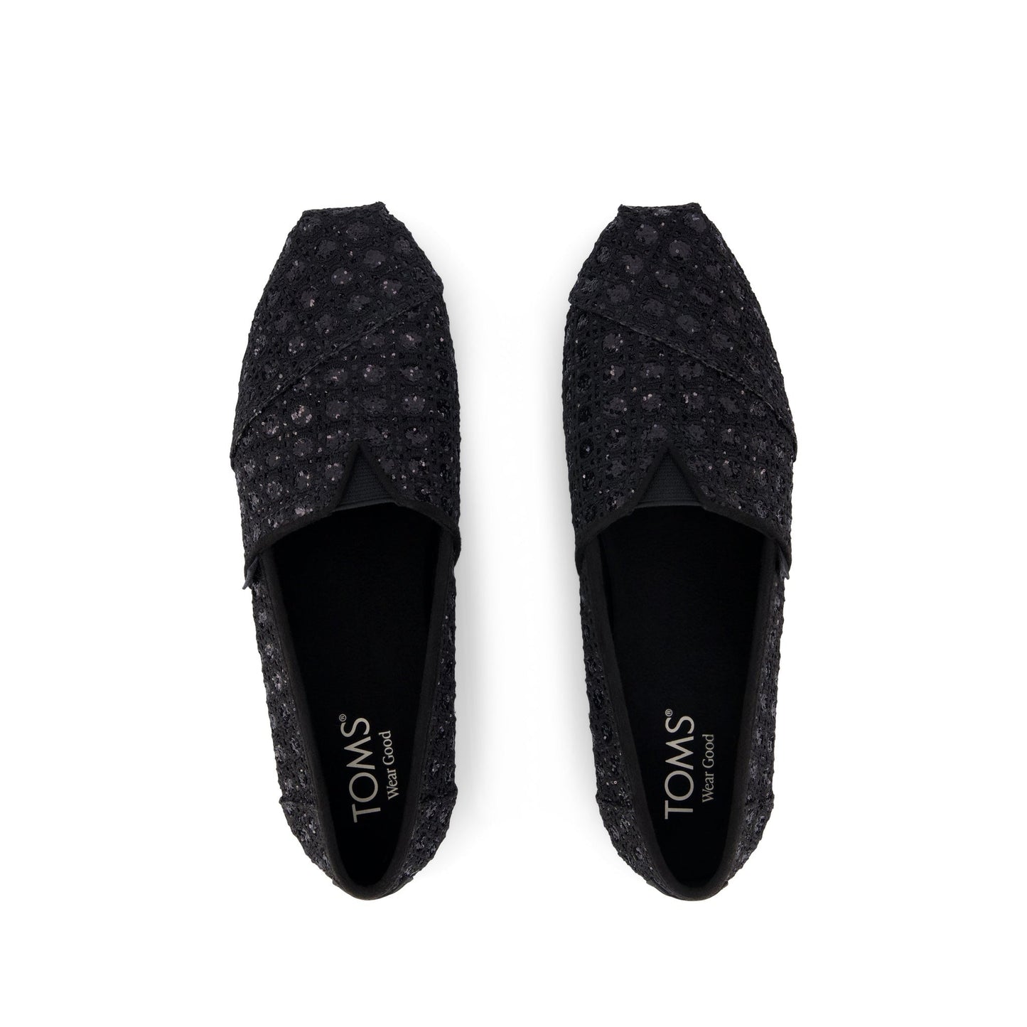 Womens Alpargata Classic Black Geometric Sequins