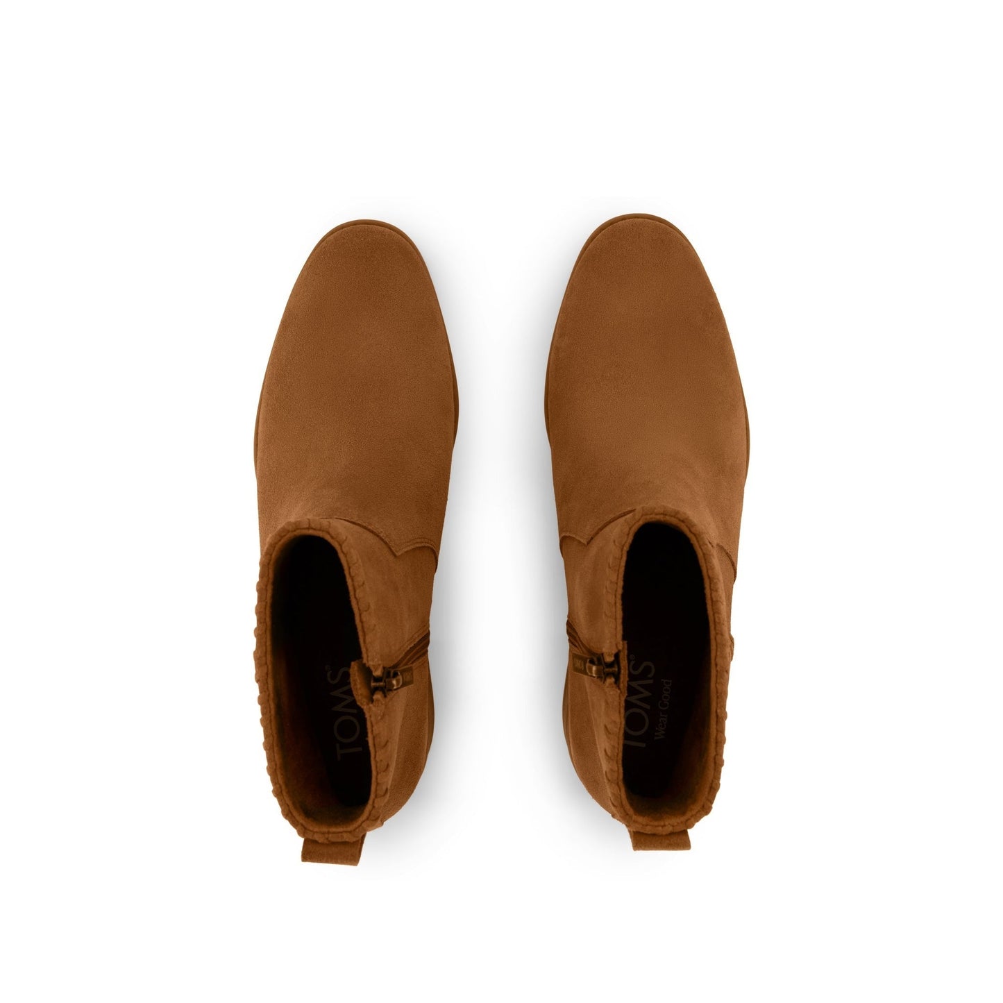 Womens Delilah Heeled Boot Water Repellent Amber Brown Suede