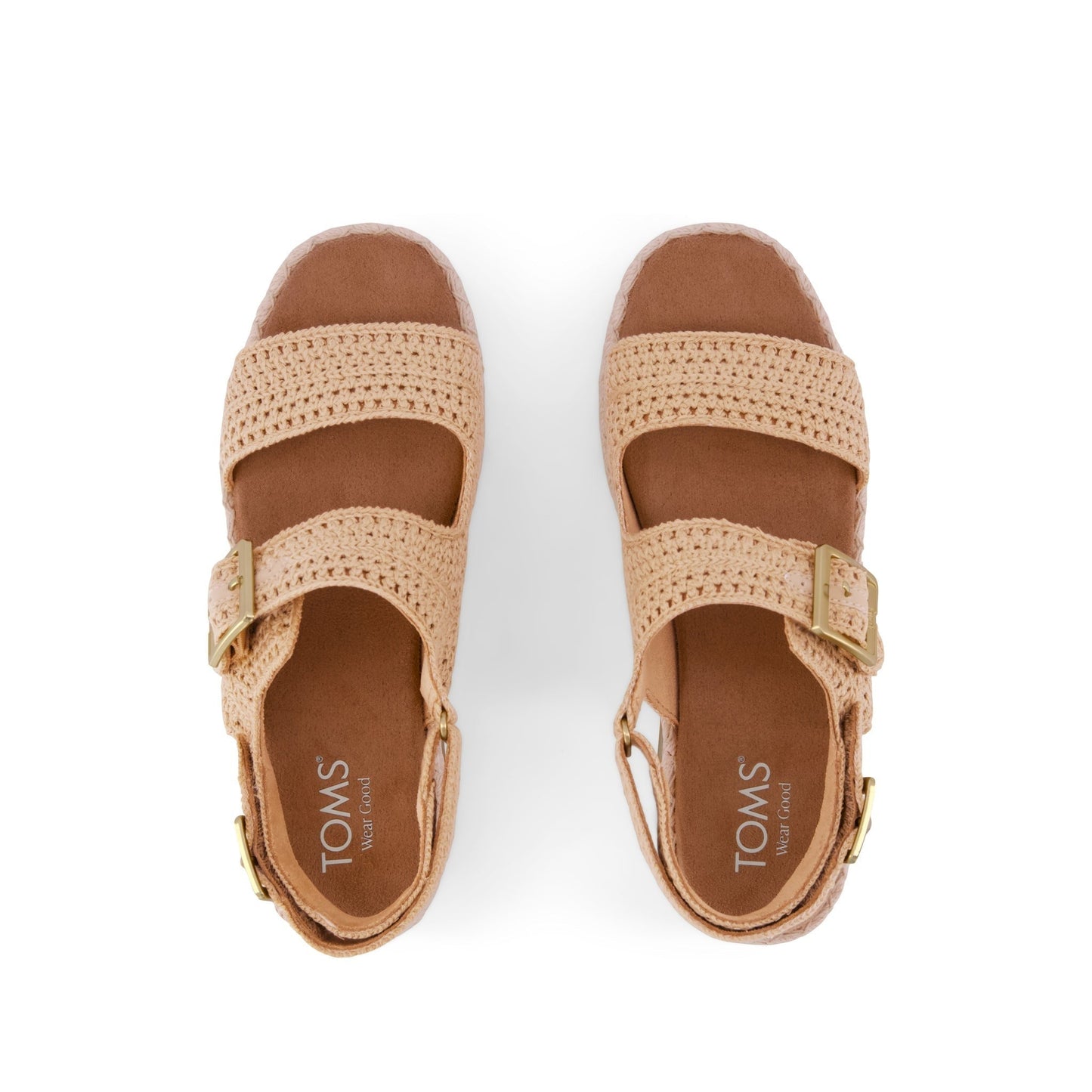Womens Giana Flatform Sandal Almond Crochet