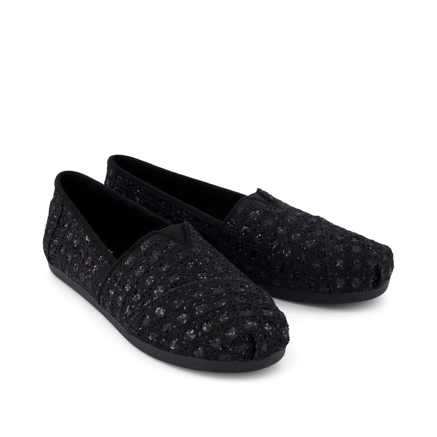 Womens Alpargata Classic Black Geometric Sequins