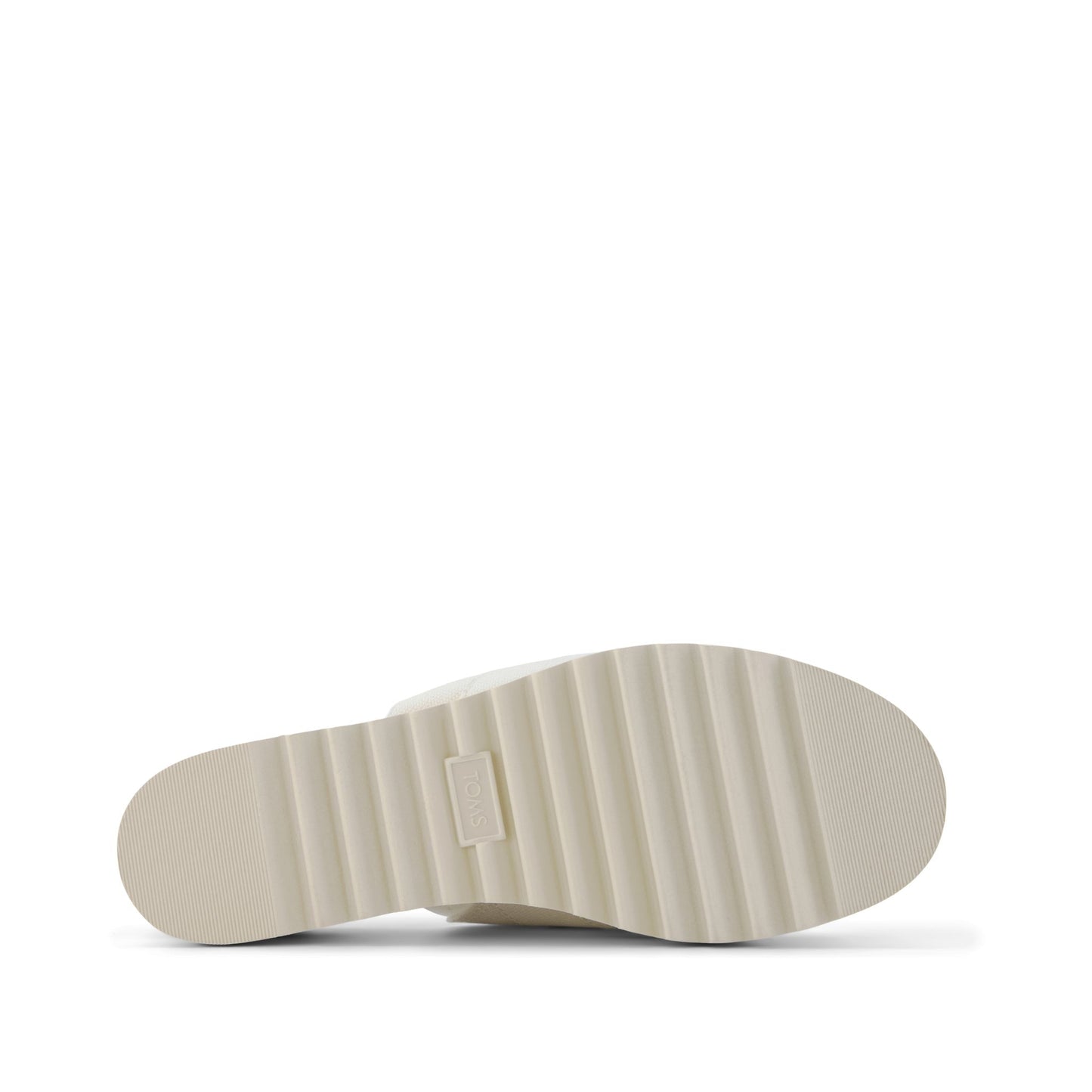 Womens Diana Crossover Mule Wedge Sandal White Canvas