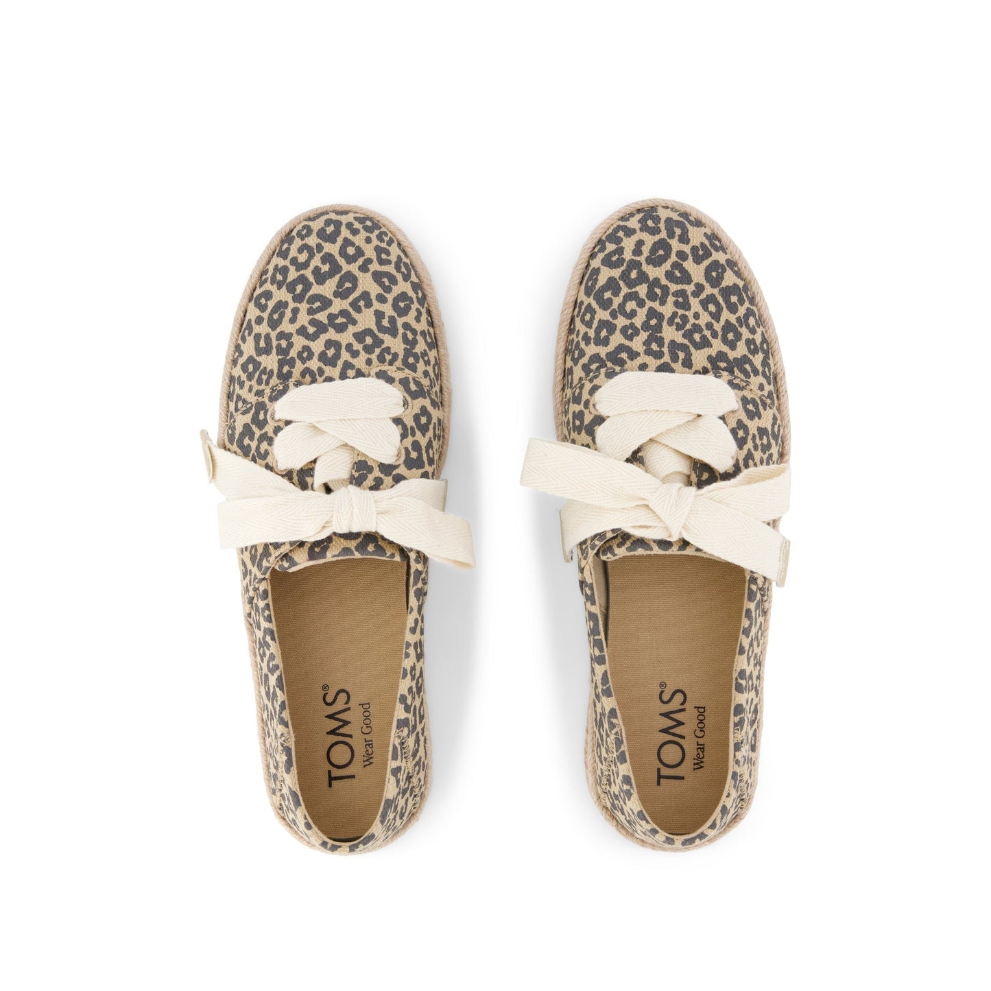 Womens Carolina Lace-Up Espadrille Natural Leopard Spots