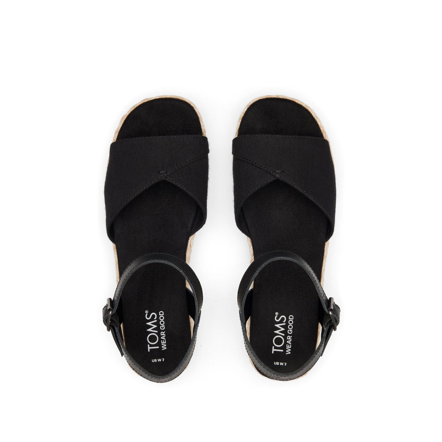 Abby Black Flatform Espadrille Sandal