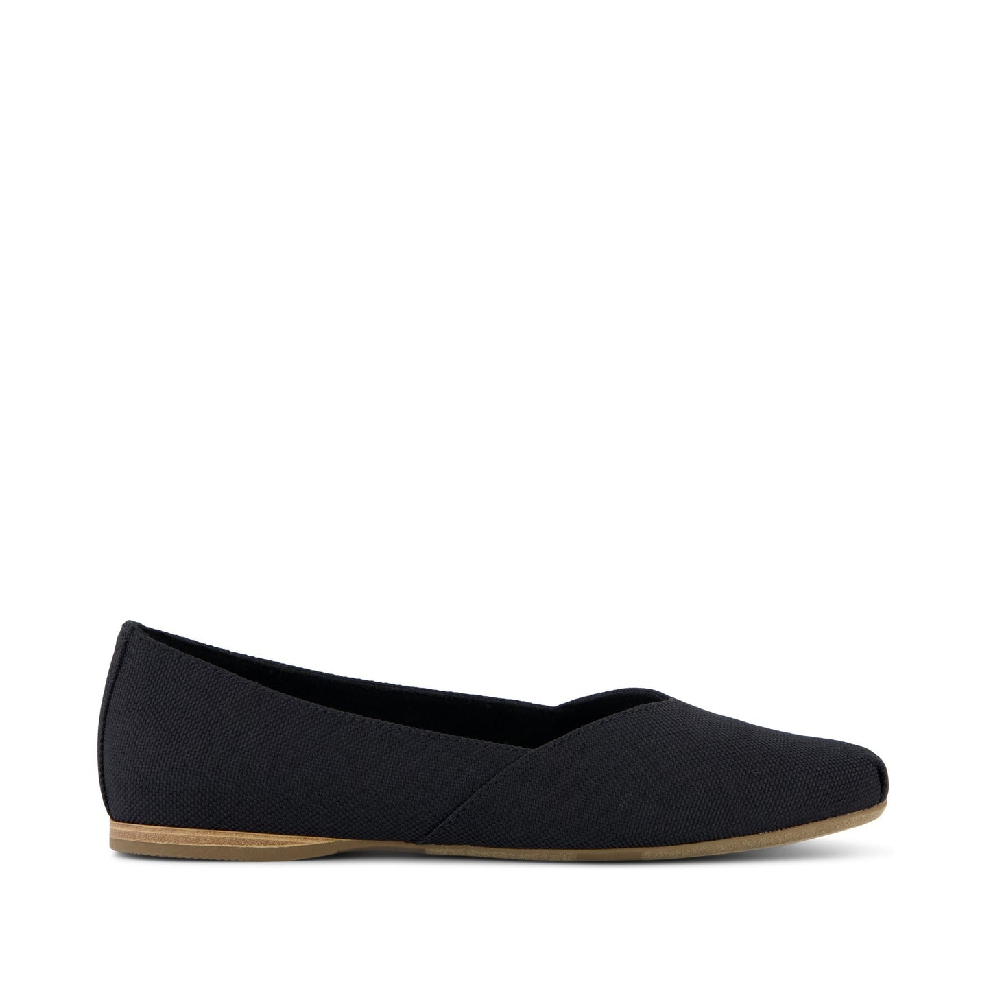 Womens Gemma Flat Black Heavy Canvas