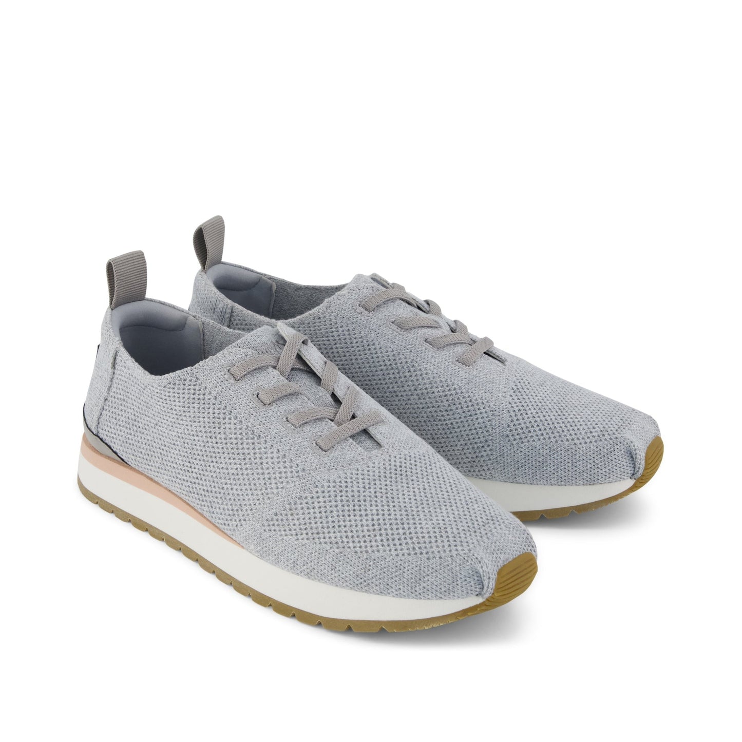 Womens Resident Plus Lace-Up Grey Knit
