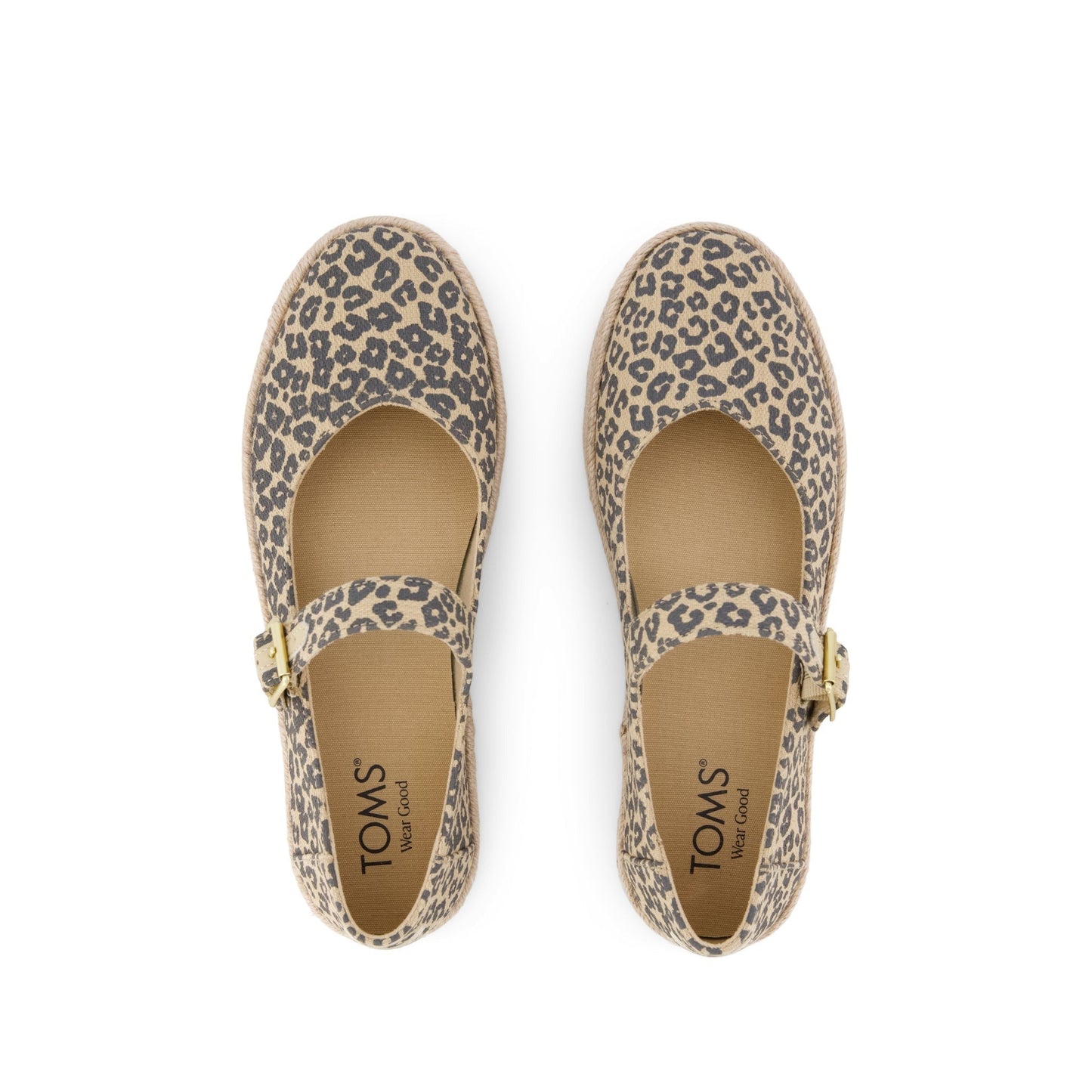 Womens Carolina Mary Jane Espadrille Natural Leopard Print