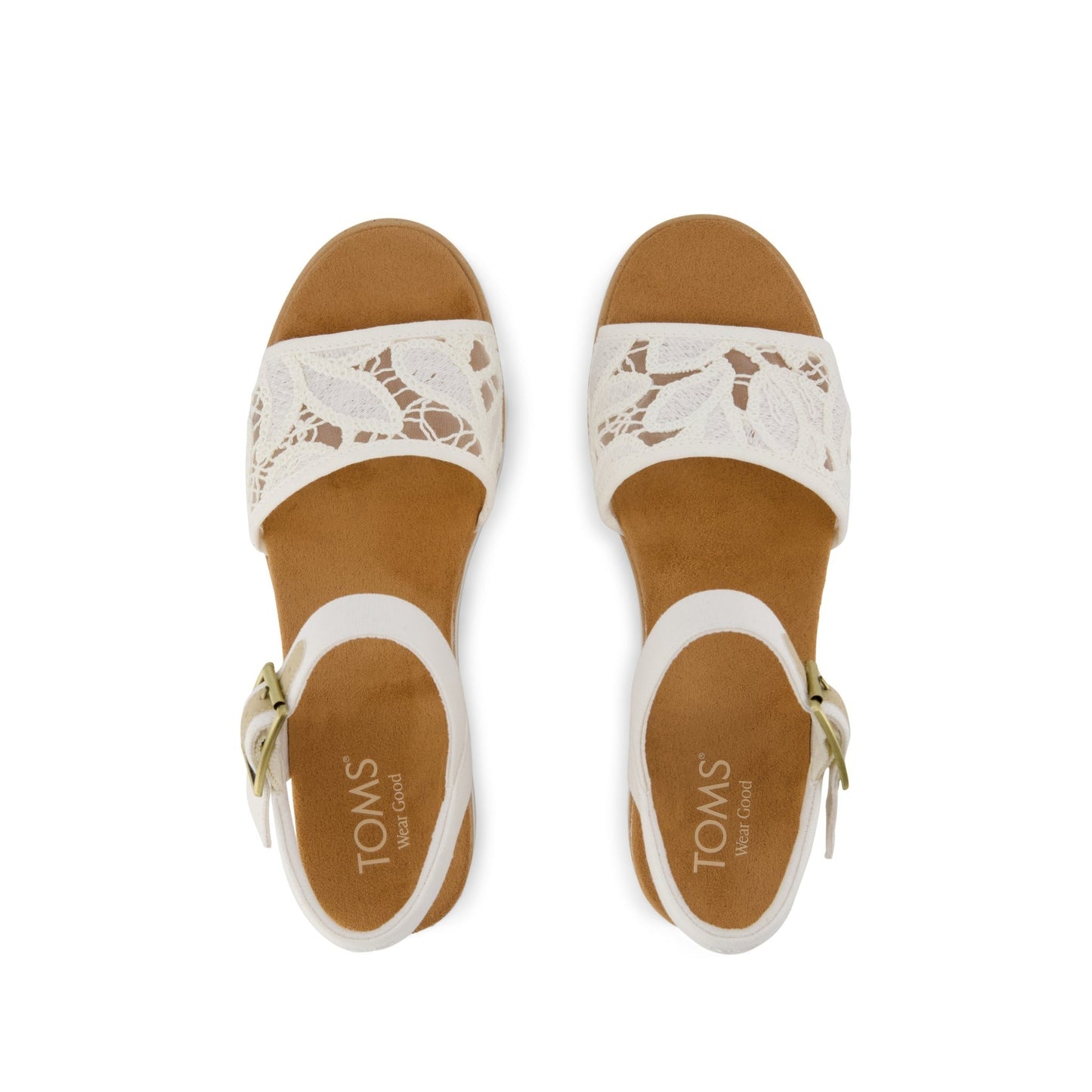 Womens Diana Wedge Sandal Natural Floral Crochet