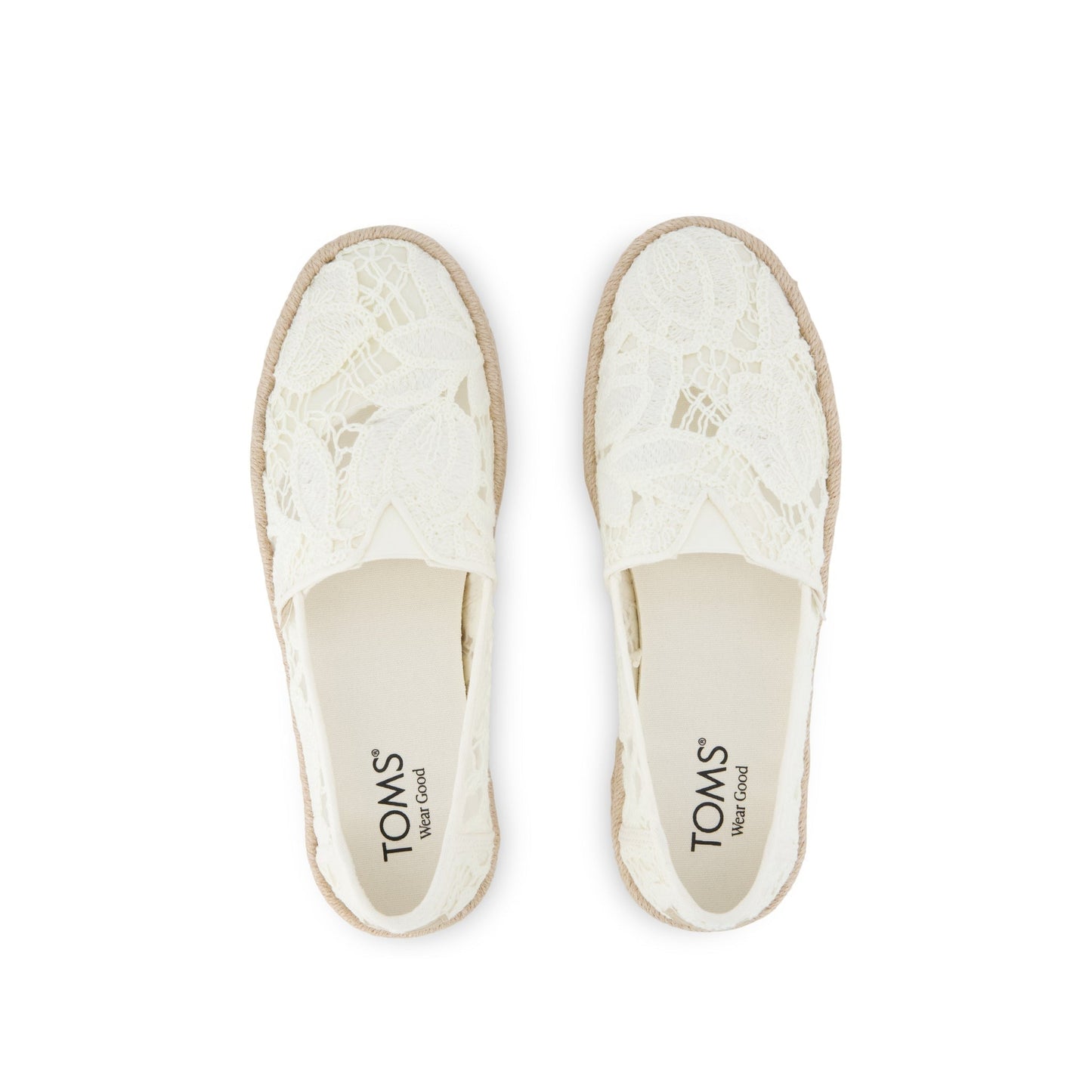 Womens Alpargata Rope 2.0 Espadrille Egret Floral Crochet