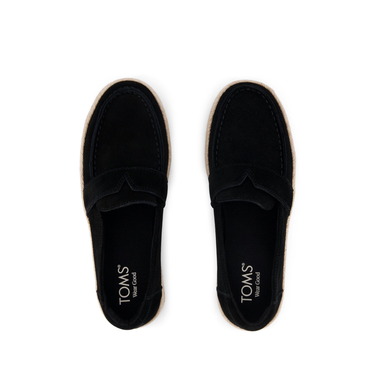 Womens Blakely Loafer Espadrille Black Suede