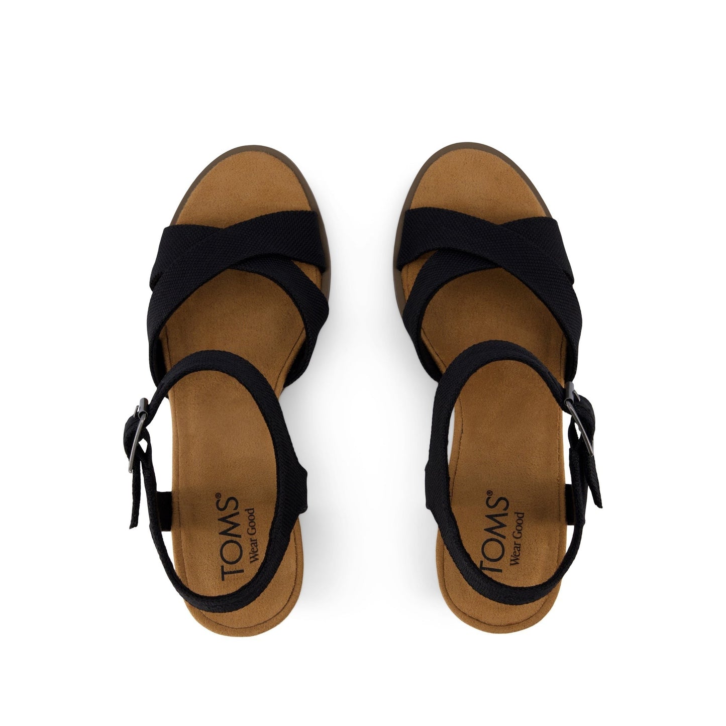 Majorca Ankle Strap Heeled Sandal Black Woven Melange