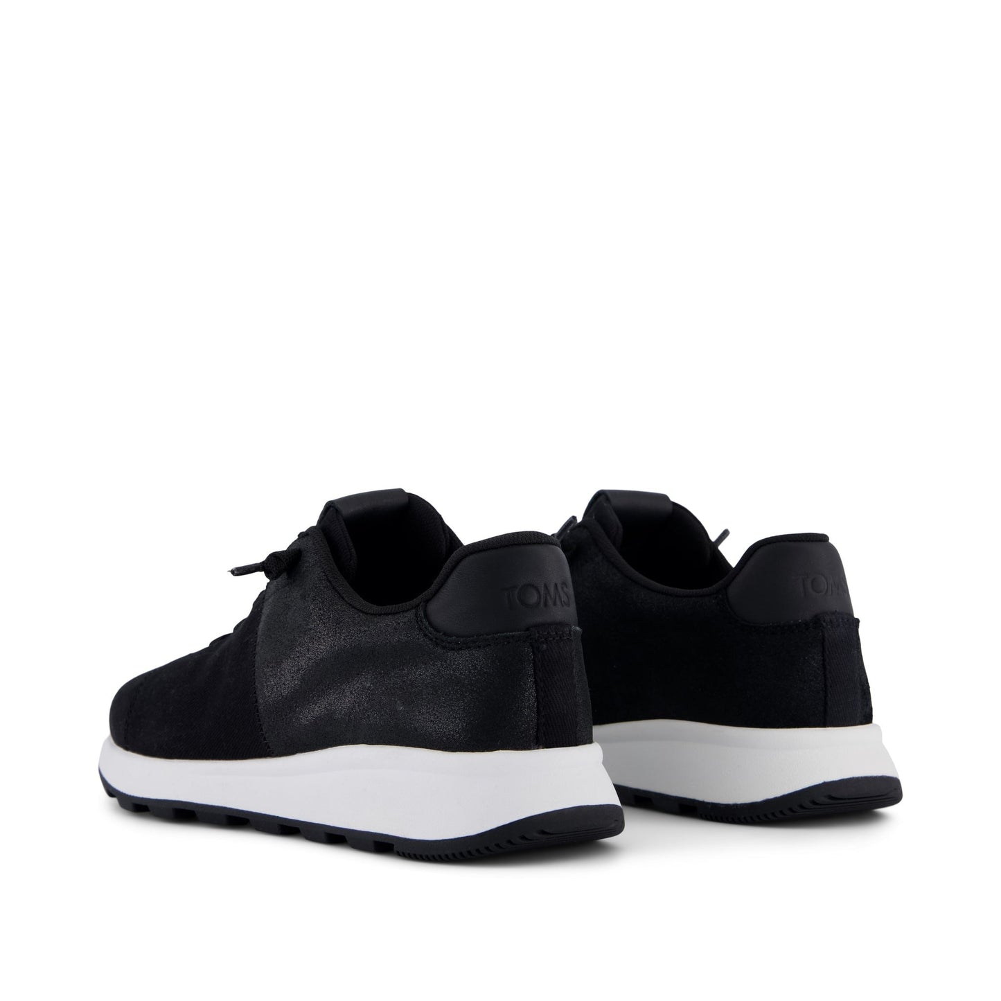Womens TRVL LITE Cabrillo Sneaker Water Repellent Black Vintage Twill Metallic Suede