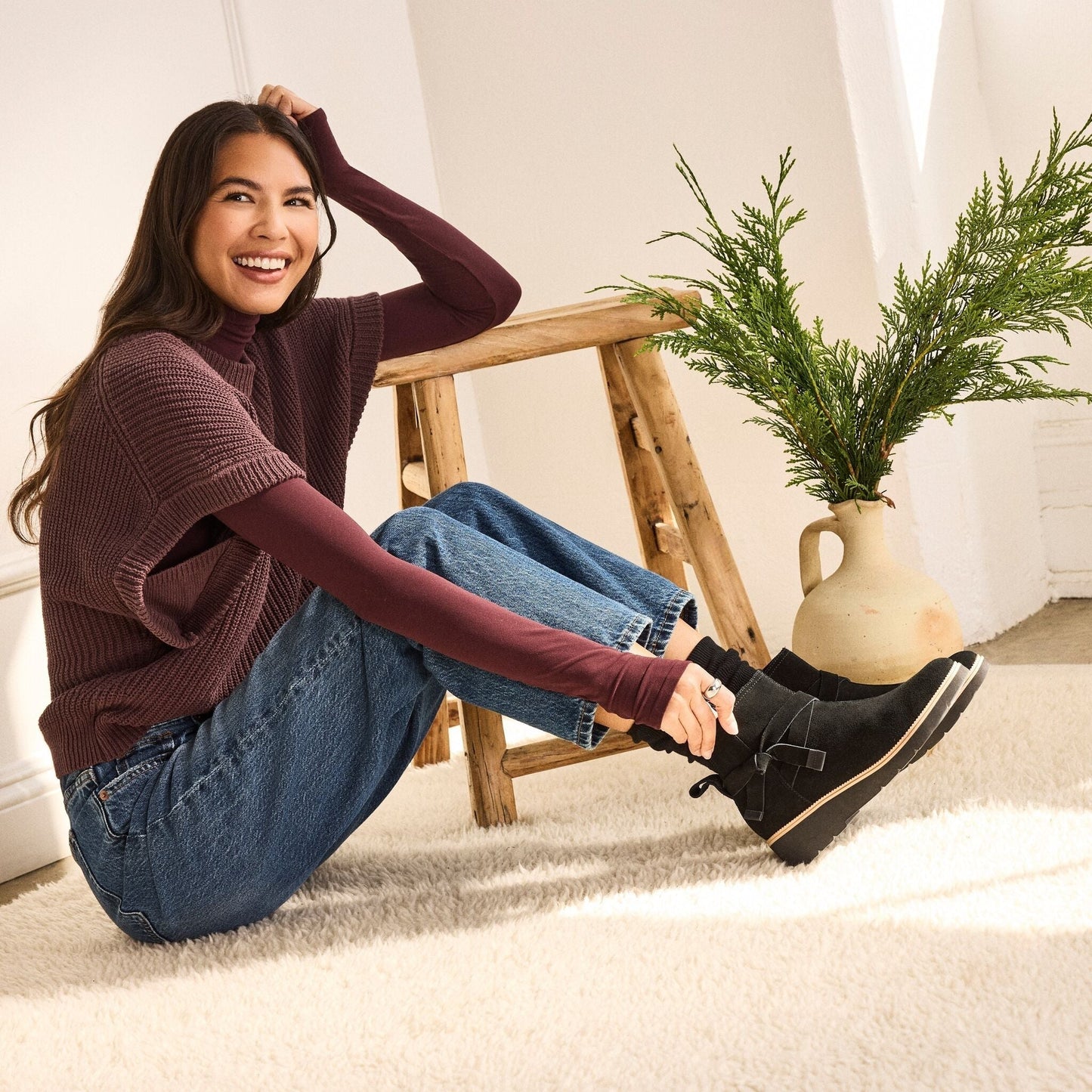 Womens Marlow Boot Water Repellent Black Suede