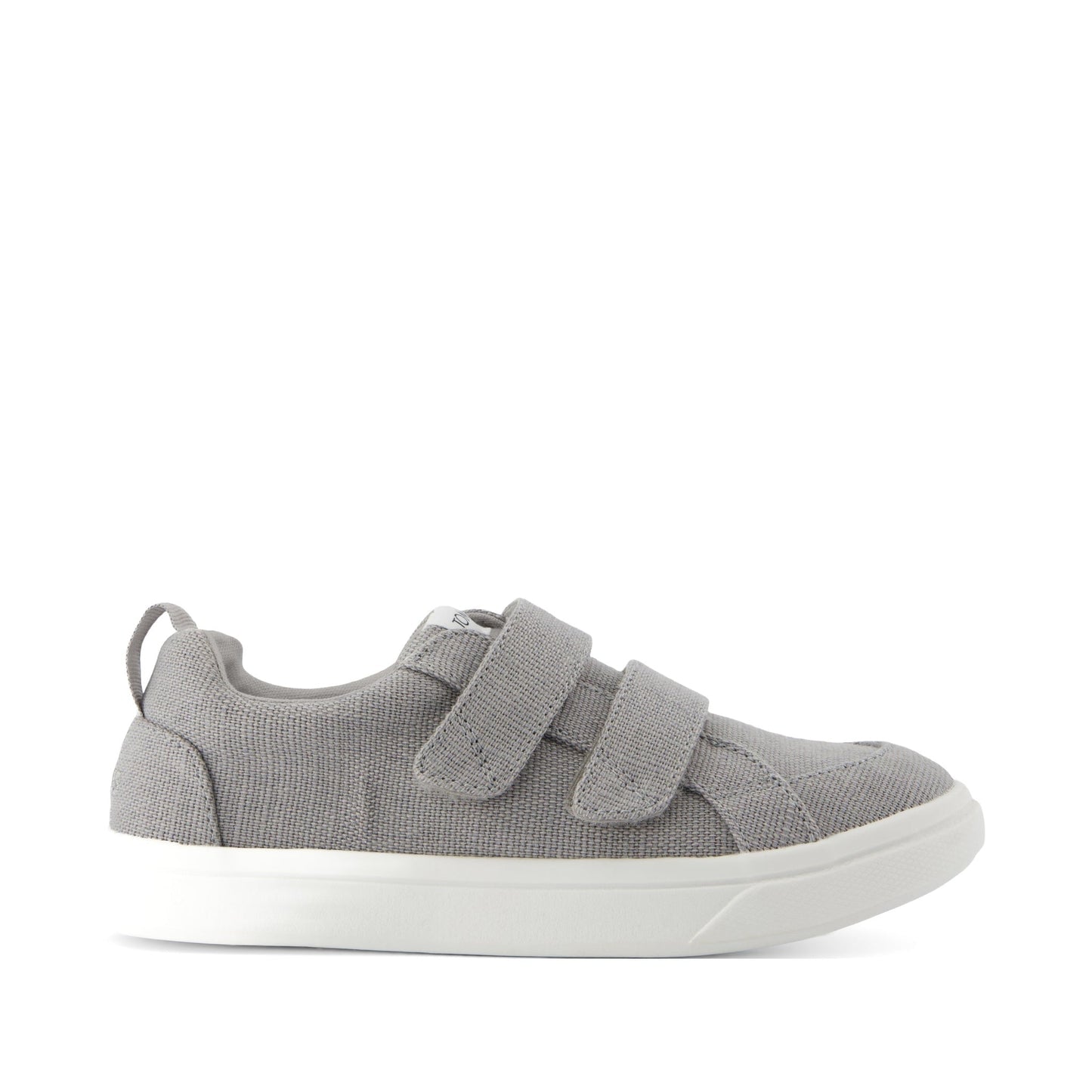 Cruz Double Strap Drizzle Grey Heritage Canvas Kids Sneaker