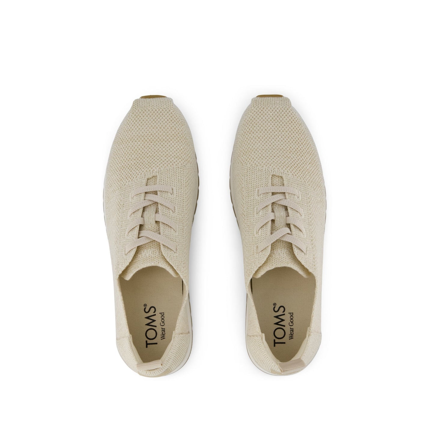 Womens Resident Plus Lace-Up Natural Metallic Knit