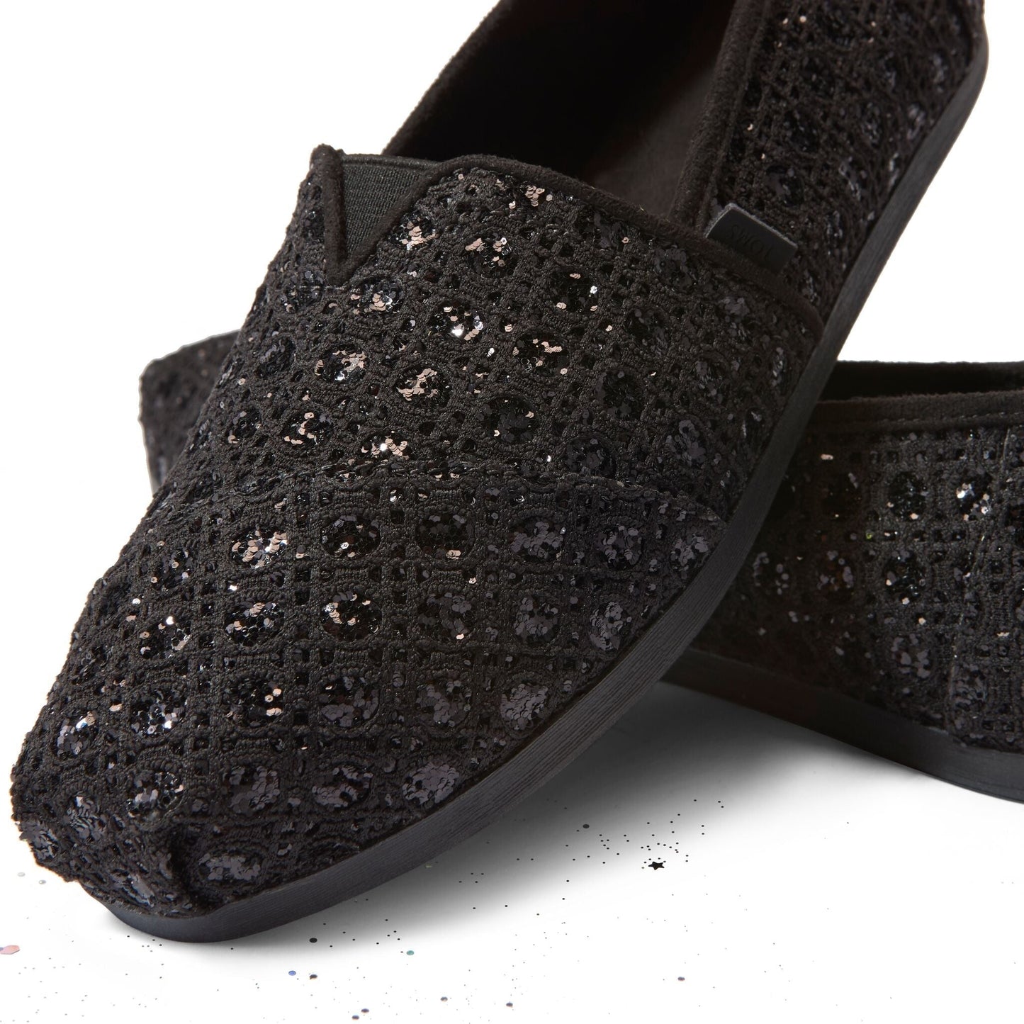 Womens Alpargata Classic Black Geometric Sequins