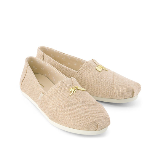 Womens Alpargata Classic Naural Undyed Heritage Canvas w/ Toms Charm