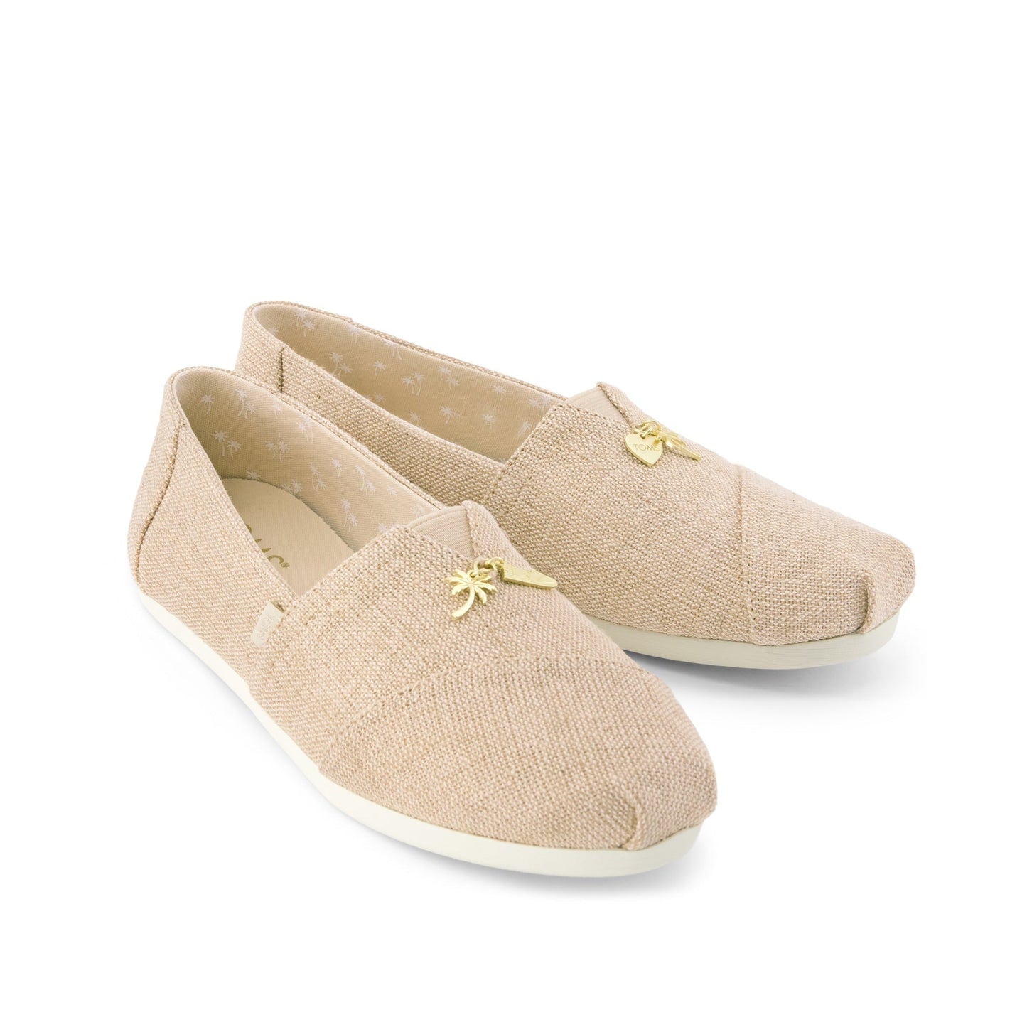 Womens Alpargata Classic Naural Undyed Heritage Canvas w/ Toms Charm