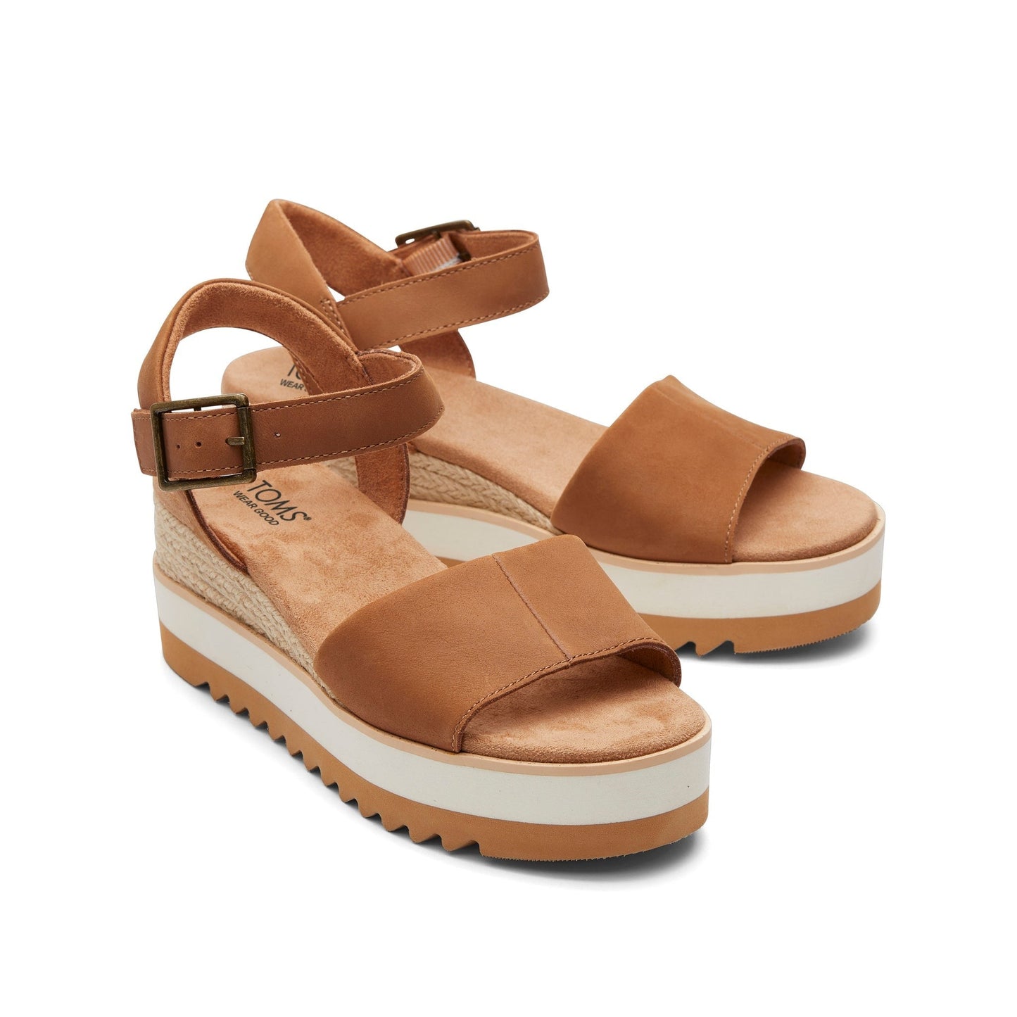 Diana Tan Leather Wedge Sandal