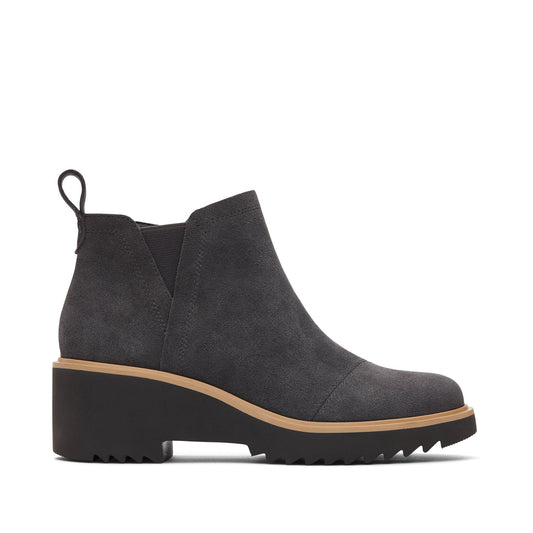 Maude Forged Iron Suede Wedge Boot
