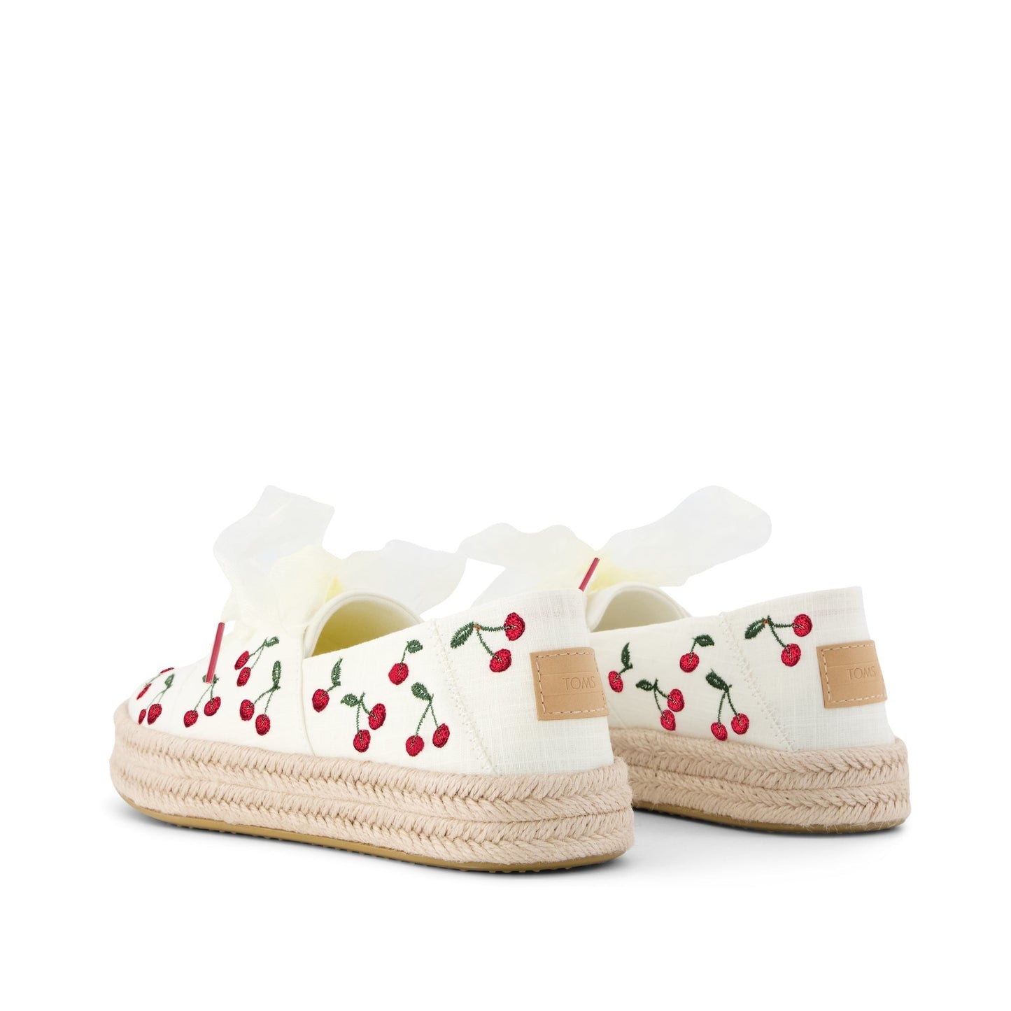 Womens Carolina Lace-Up Espadrille Cherry Embroidery