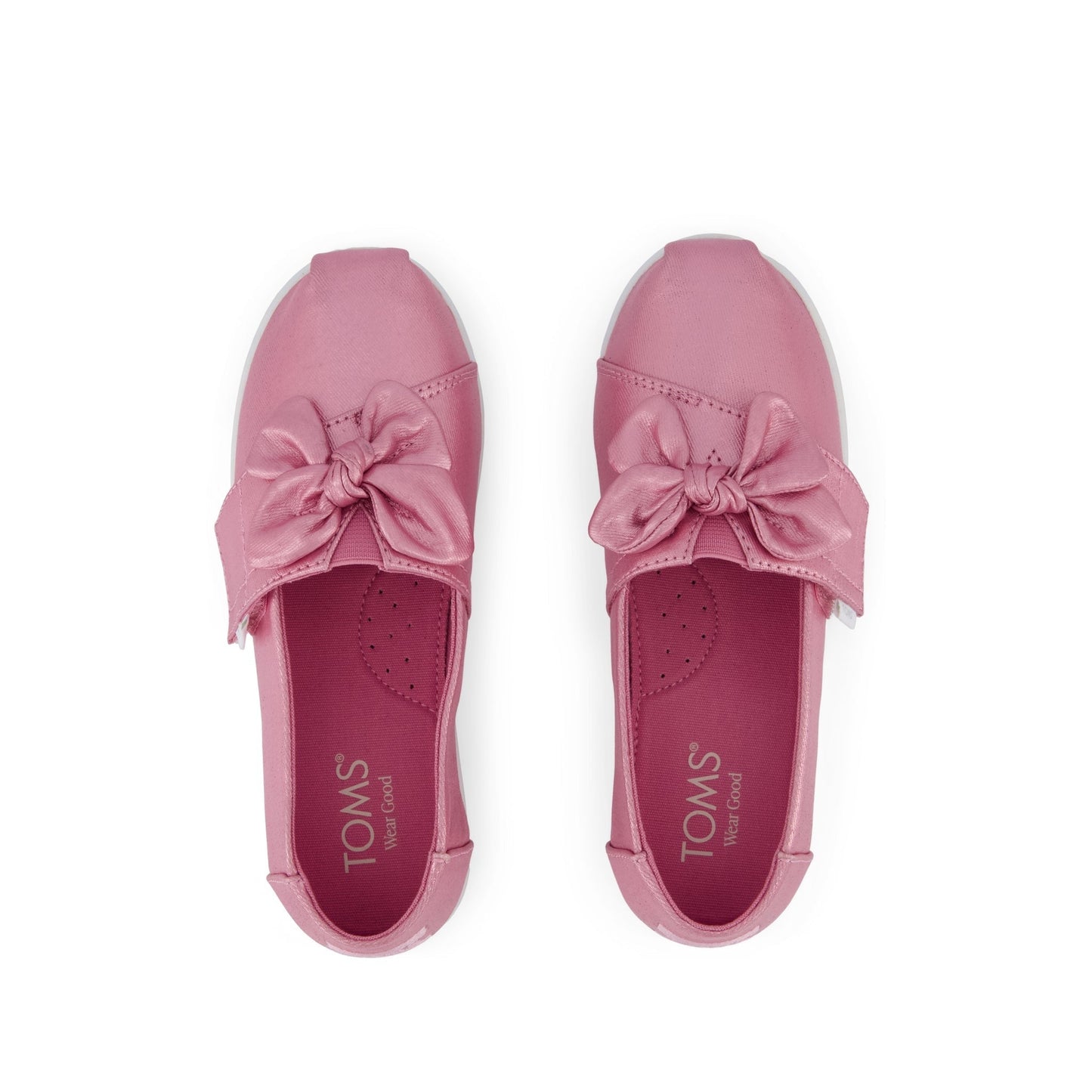 Kids Shoe Alpargata Classic Kids Shoe Rose Pink Metallic Twill/Bow
