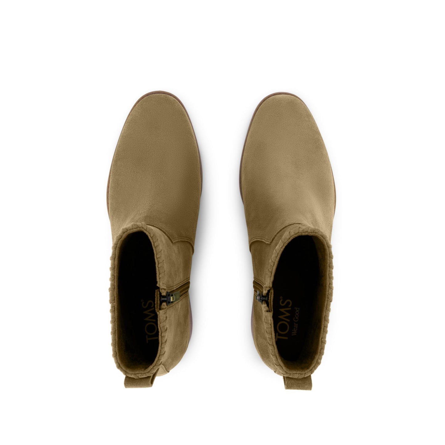Womens Delilah Heeled Boot Water Repellent Military Olive Suede