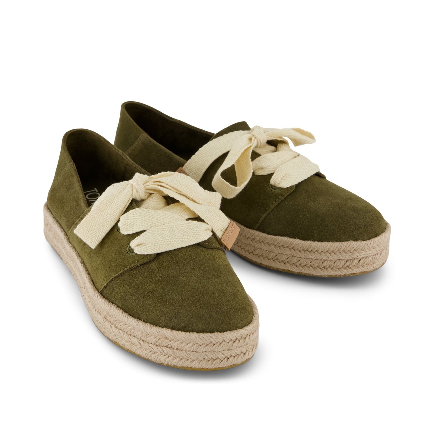 Womens Carolina Lace-Up Espadrille Military Olive Suede