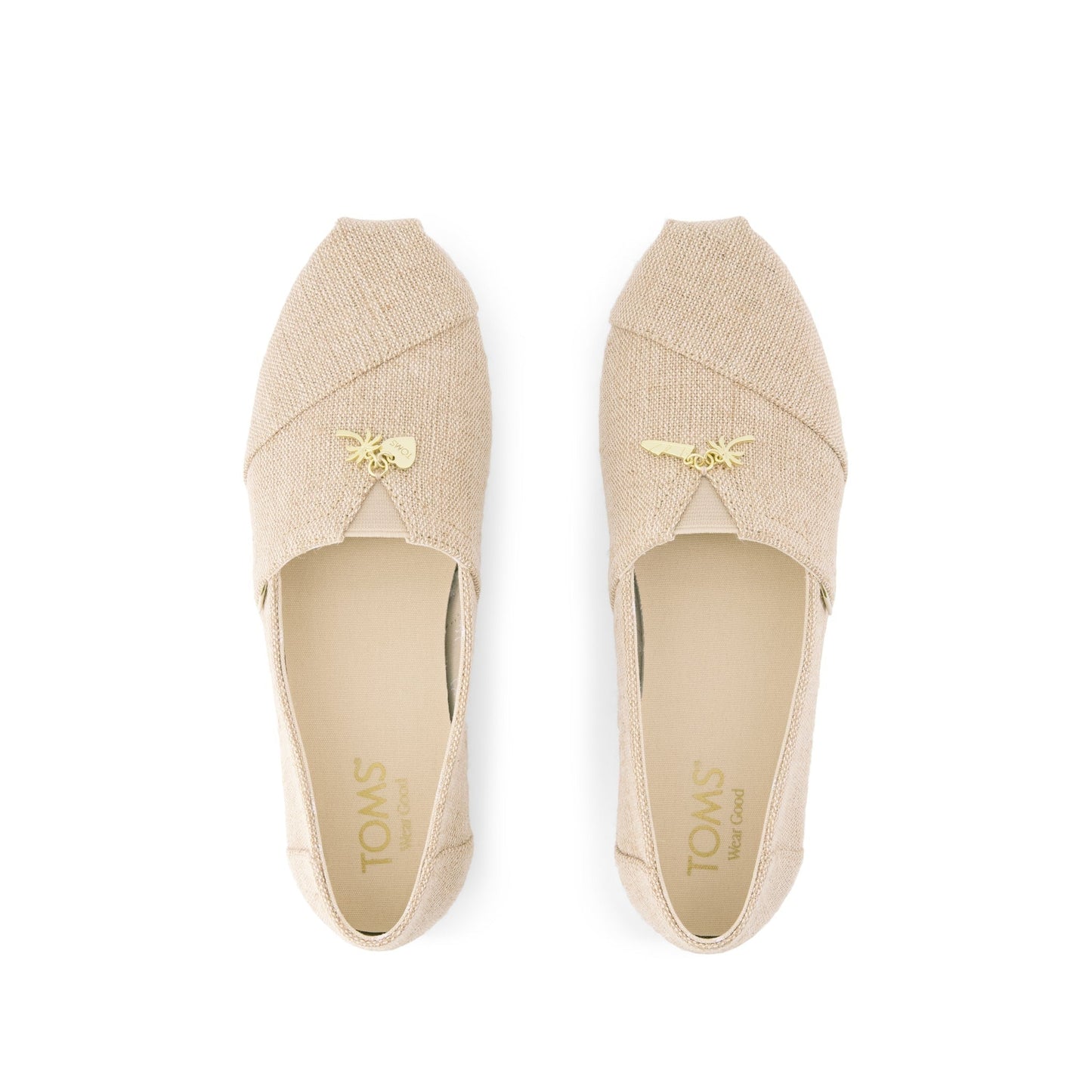 Womens Alpargata Classic Naural Undyed Heritage Canvas w/ Toms Charm