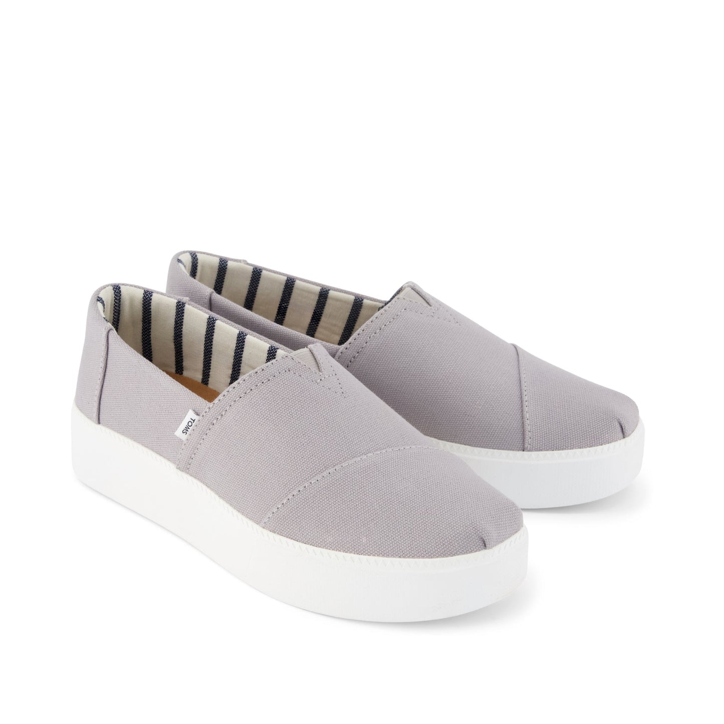 Womens Asher Platform Slip On Sneaker Grey Canvas