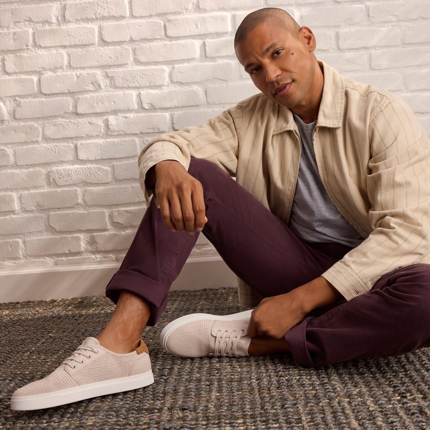 Mens Carlo 2.0 Lace-Up Sneaker Taupe Mesh