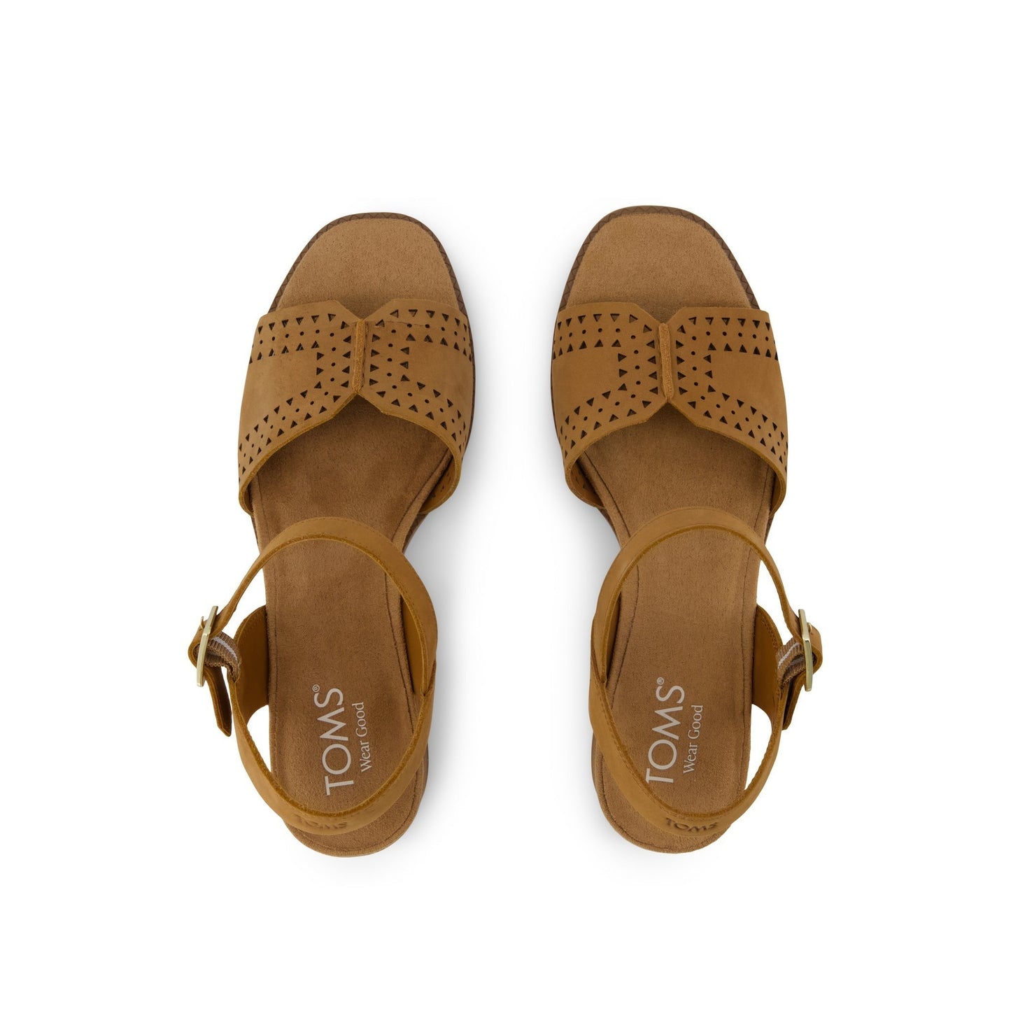 Womens Eloise Sandal Brown Perforated Leather