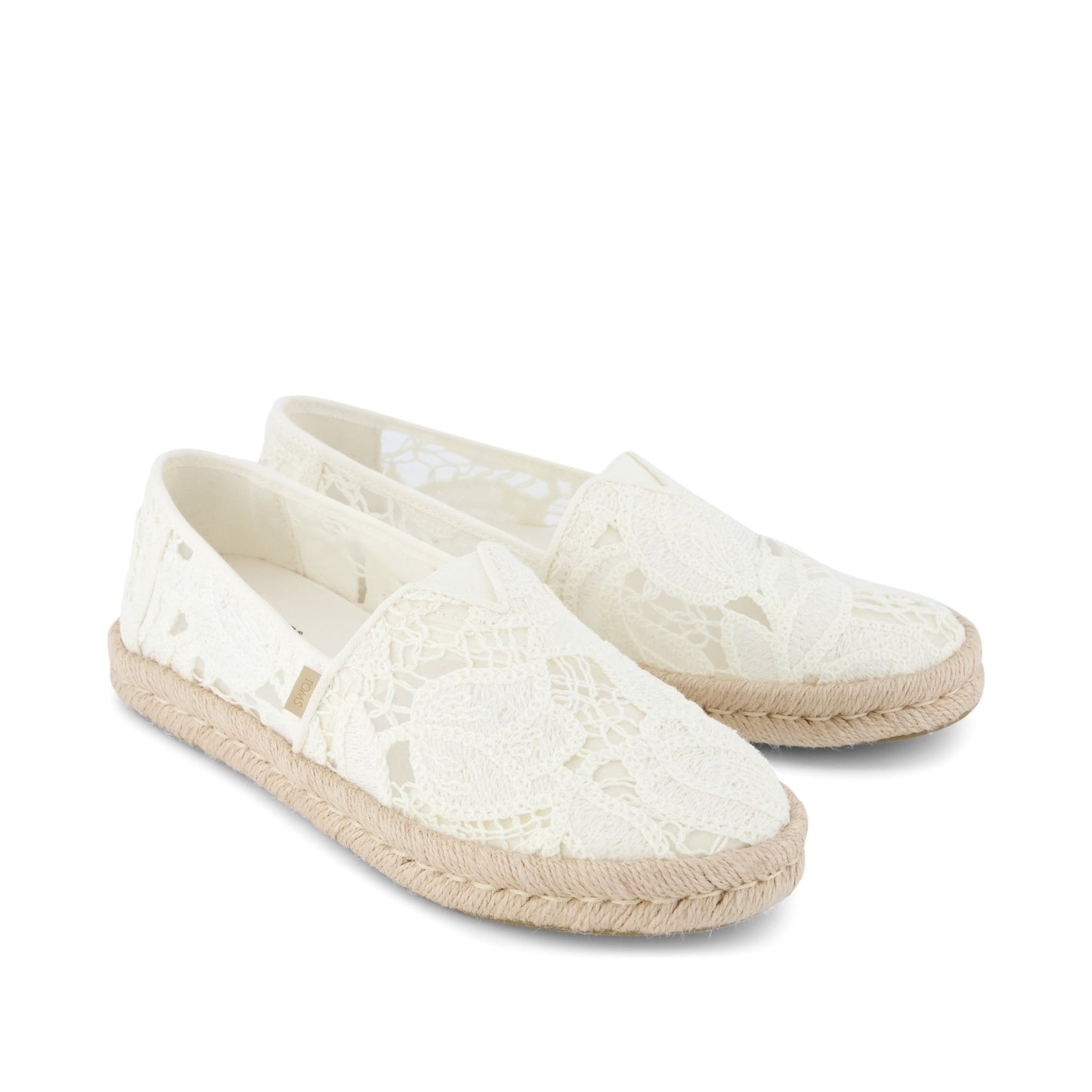Womens Alpargata Rope 2.0 Espadrille Egret Floral Crochet