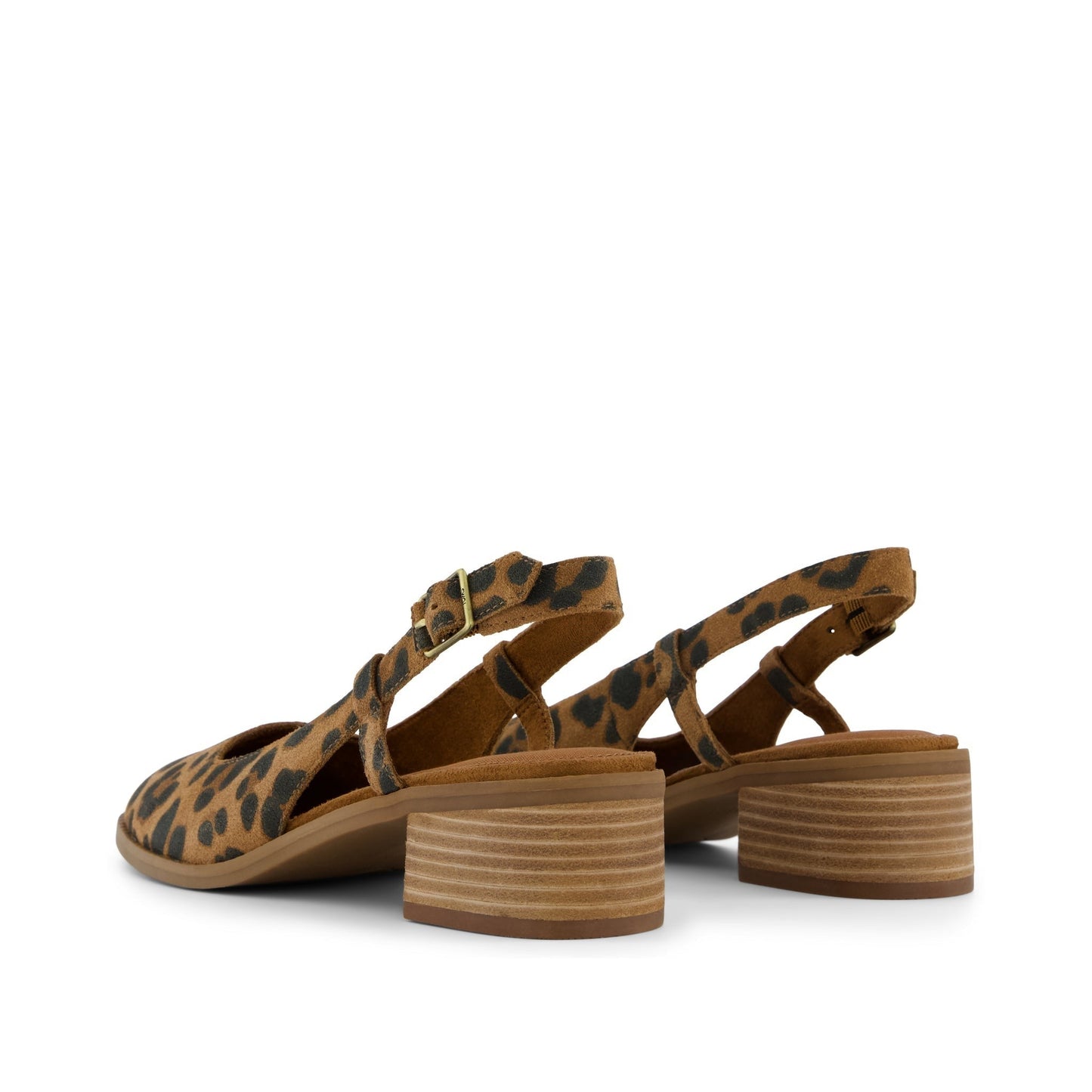 Womens Jaclyn Slingback Heel Brown Sugar Leopard Print Suede