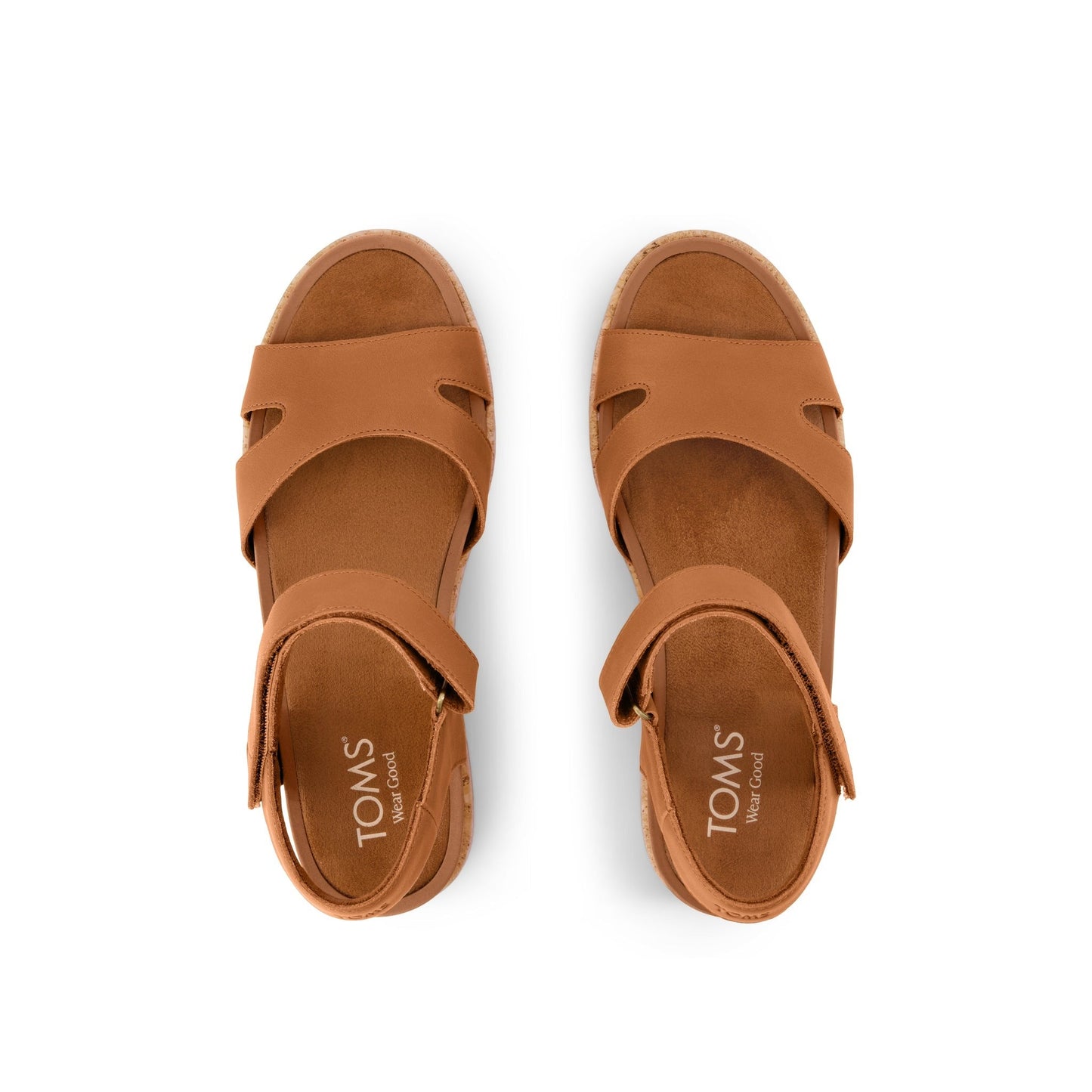 Womens Alana Wedge Sandal Brown Leather