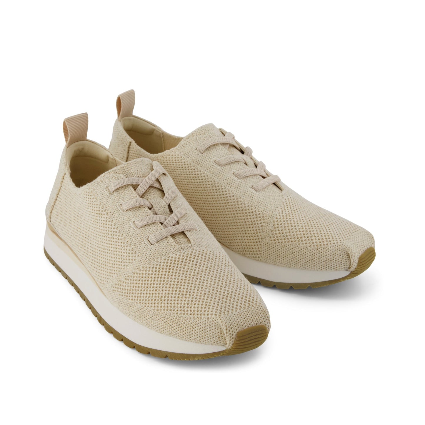 Womens Resident Plus Lace-Up Natural Metallic Knit