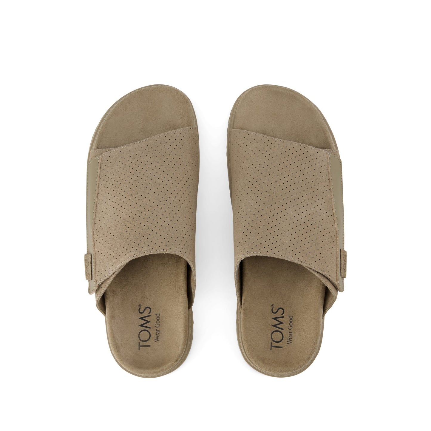 Danilo Slide Sandal Dune Perforated Suede