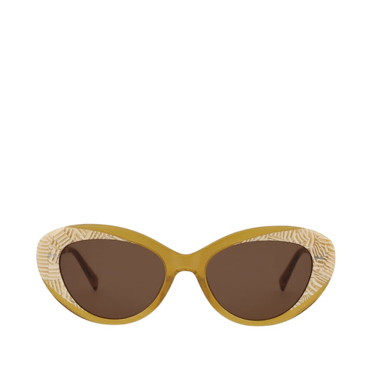 Luna Striped Sunflower Handcrafted Sunglasses